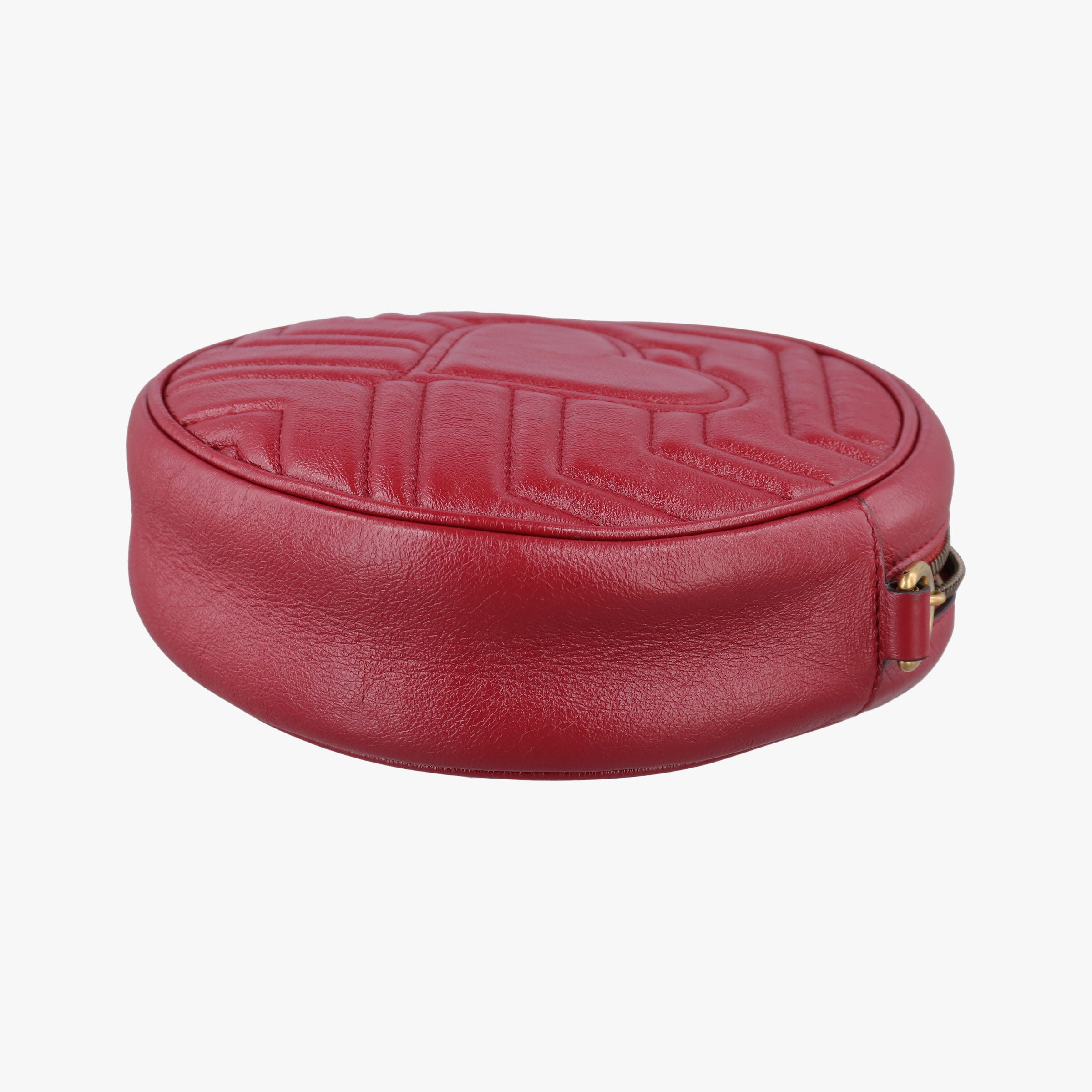 Pre-owned Gucci GG Marmont Red Leather 550154 shoulderbag | stylenewstar