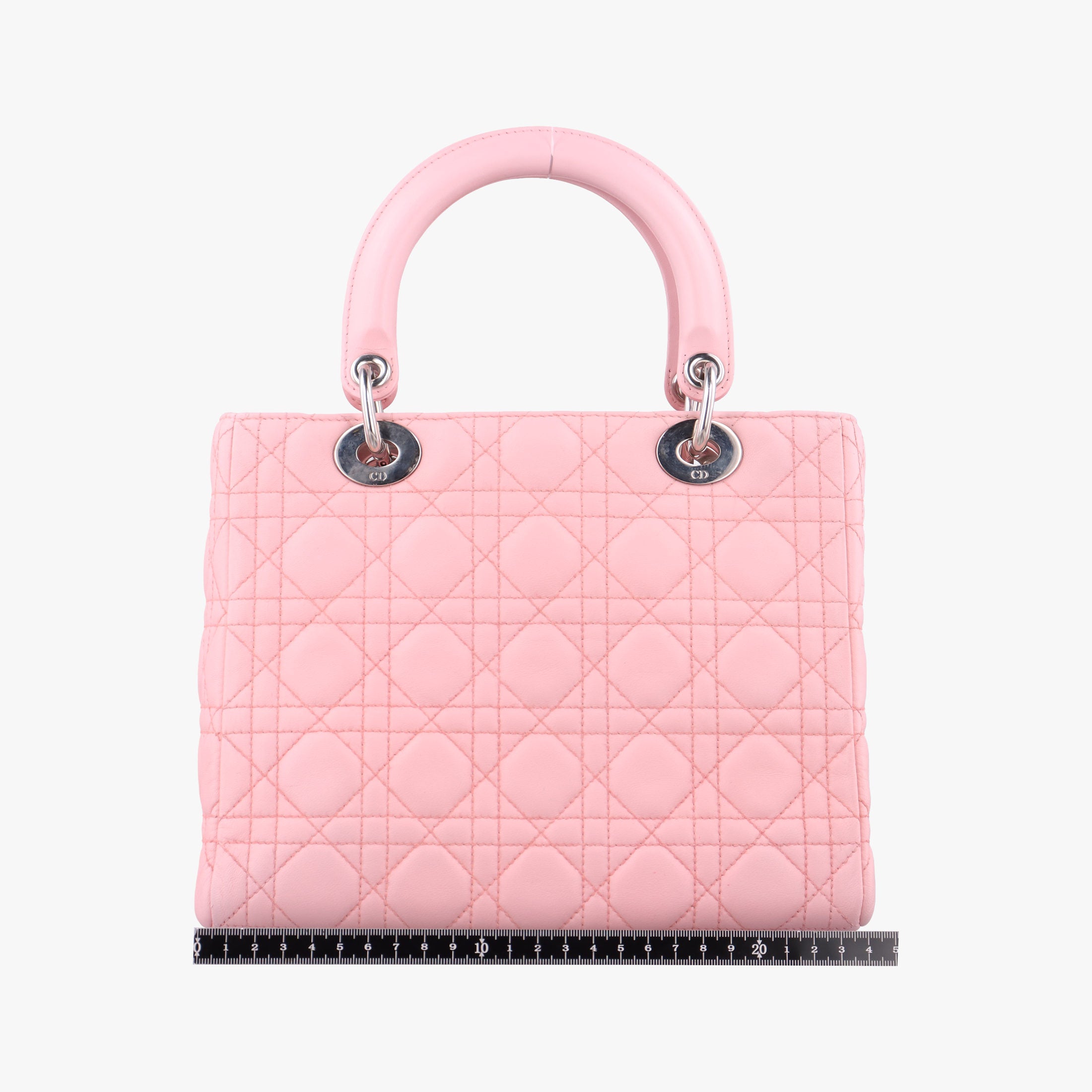 Pre-owned Christian Dior Lady Dior Pink lambskin  shoulderbag | stylenewstar
