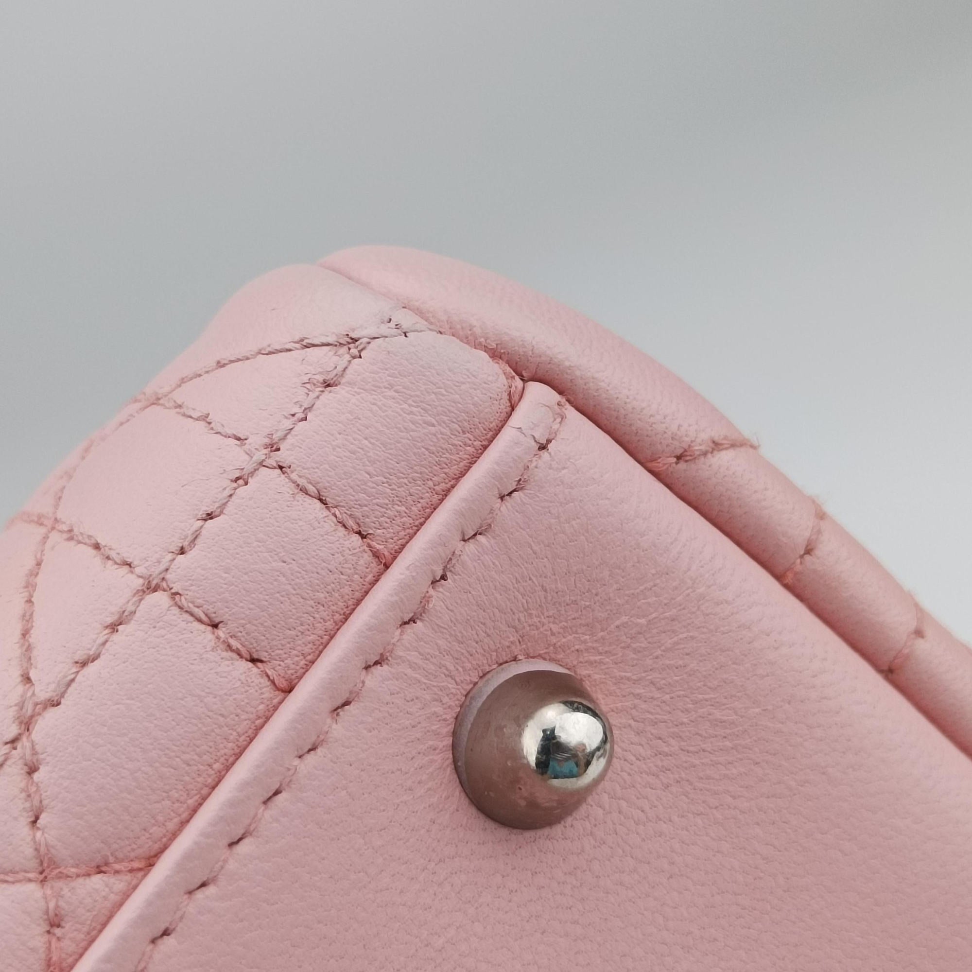 Pre-owned Christian Dior Lady Dior Pink lambskin  shoulderbag | stylenewstar