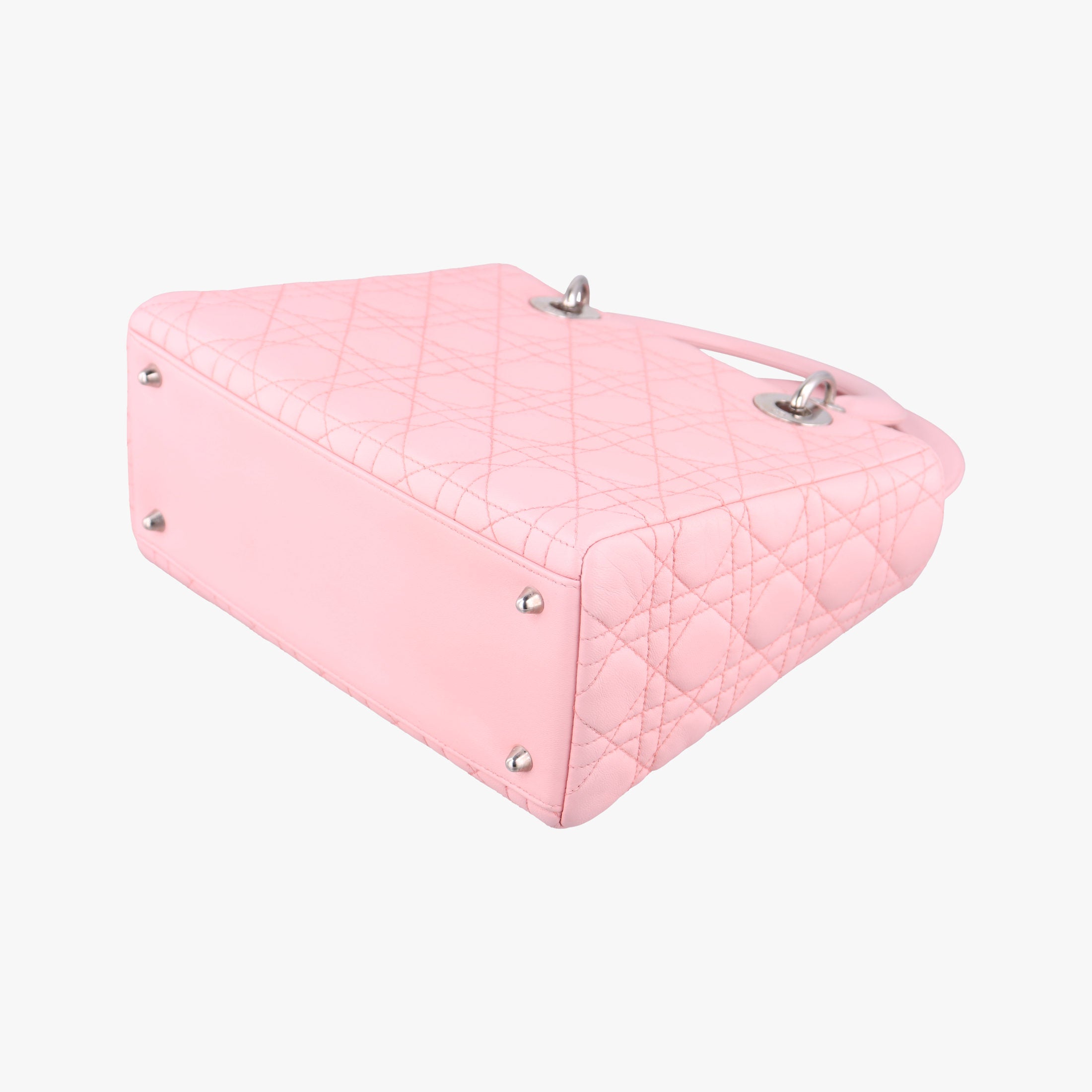 Pre-owned Christian Dior Lady Dior Pink lambskin  shoulderbag | stylenewstar