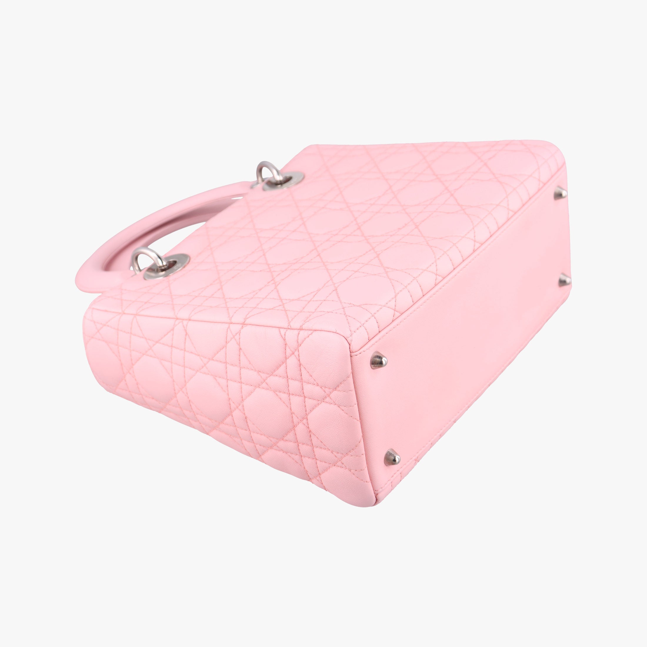 Pre-owned Christian Dior Lady Dior Pink lambskin  shoulderbag | stylenewstar