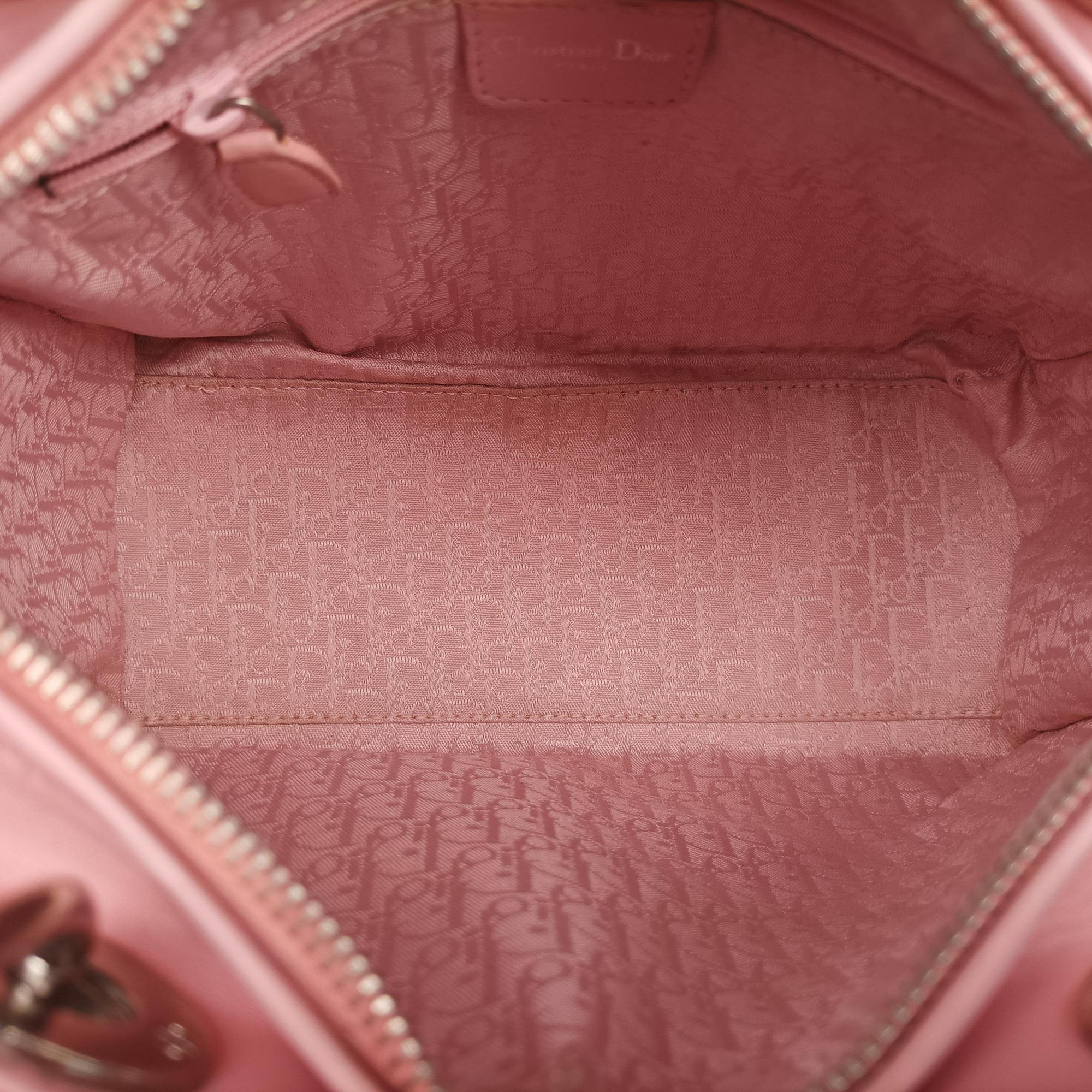 Pre-owned Christian Dior Lady Dior Pink lambskin  shoulderbag | stylenewstar