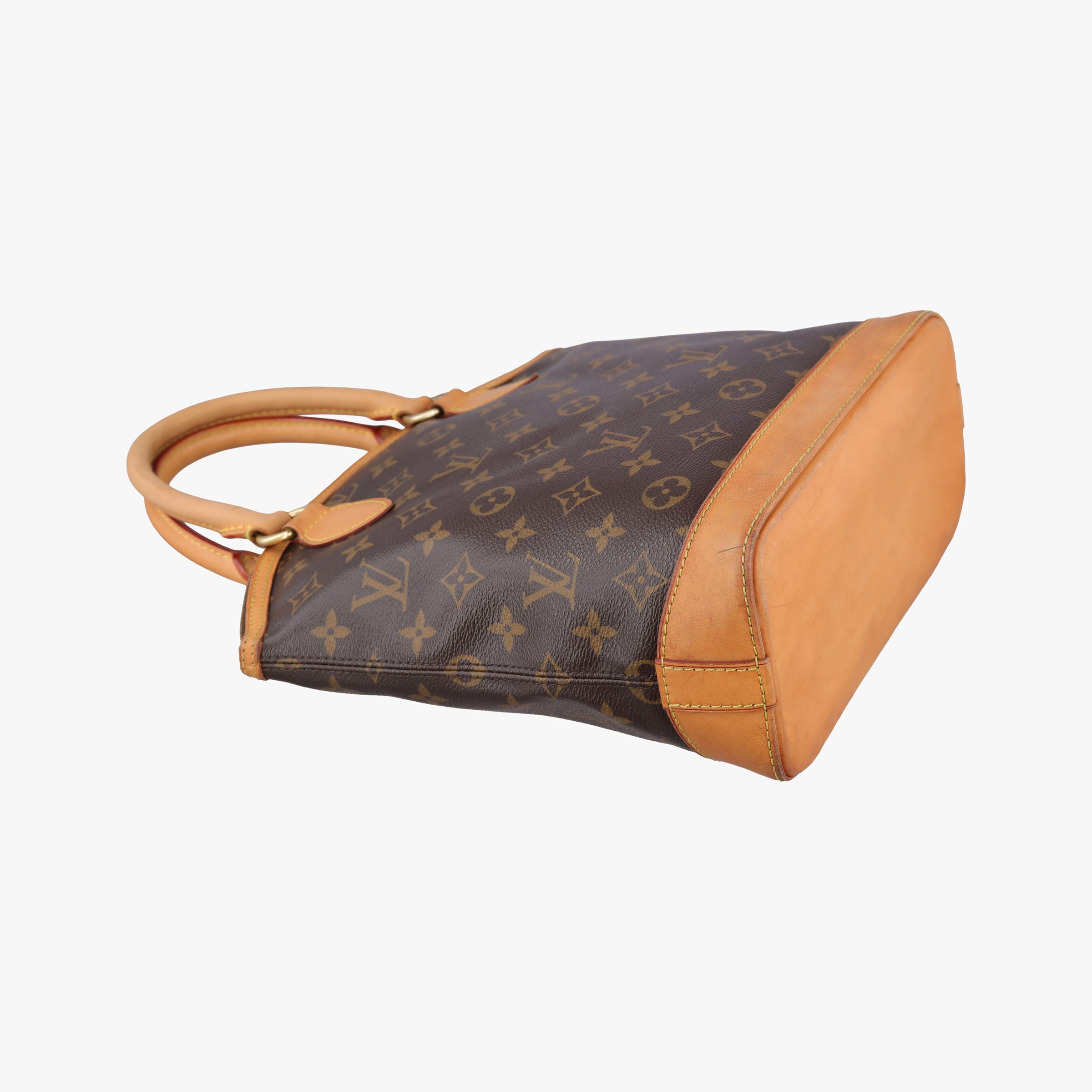 Pre-owned Louis Vuitton LOCKIT Brown Monogram Canvas M40102 handbag | stylenewstar