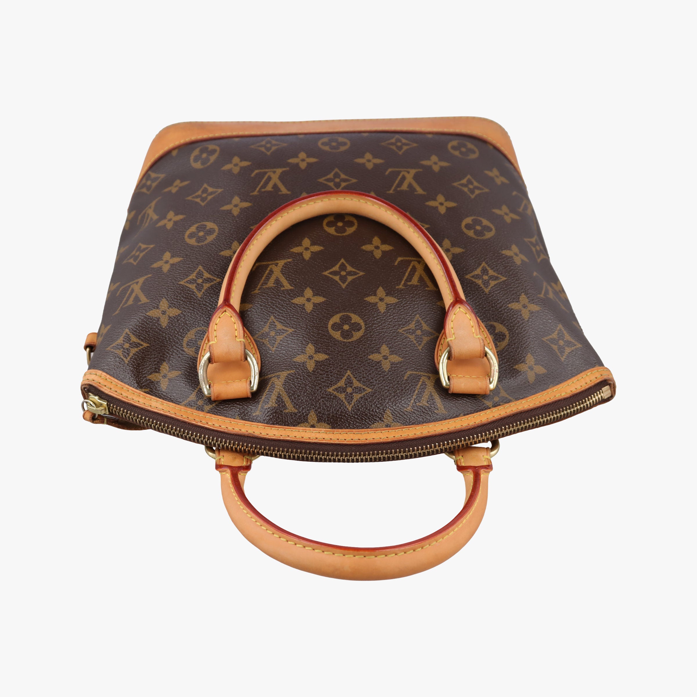 Pre-owned Louis Vuitton LOCKIT Brown Monogram Canvas M40102 handbag | stylenewstar