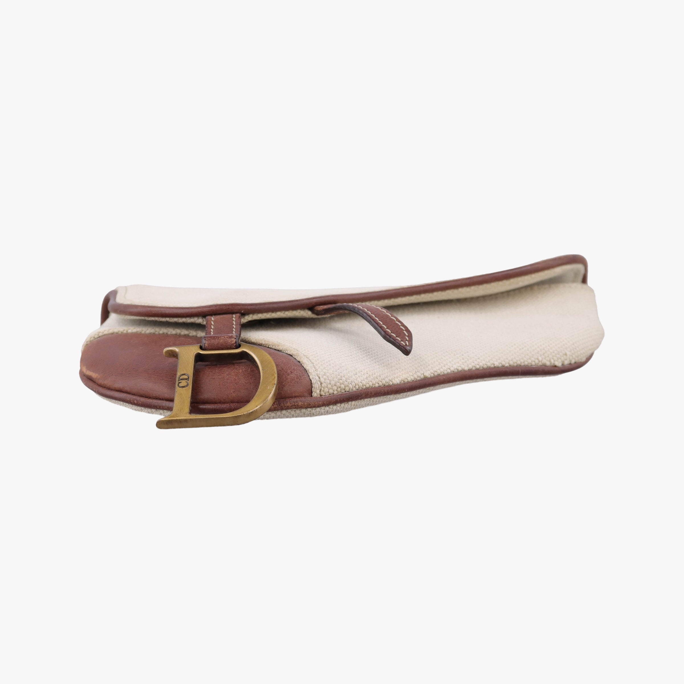 Pre-owned Christian Dior Saddle Beige × Brown Canvas × Leather  bum bag/waist bag | stylenewstar
