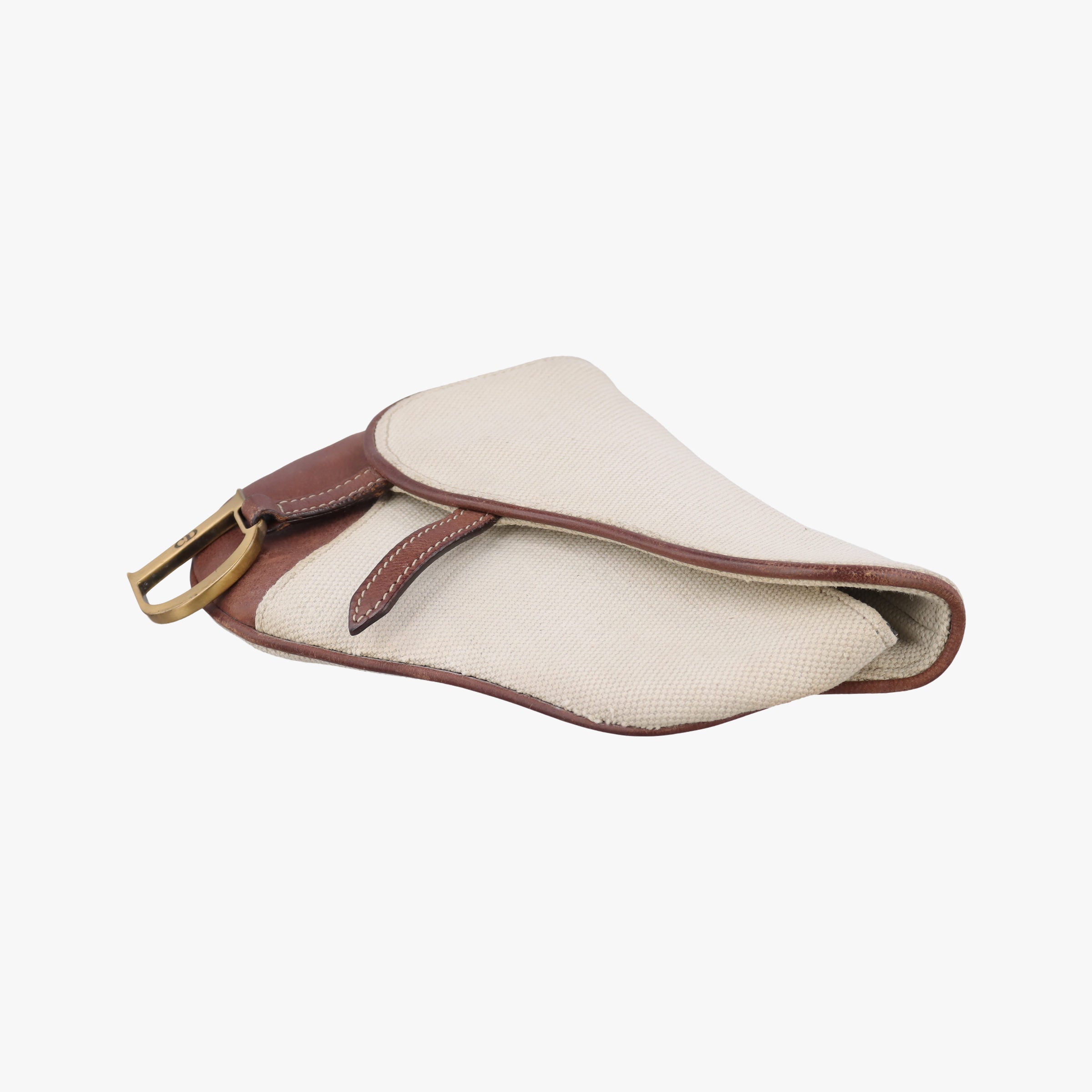 Pre-owned Christian Dior Saddle Beige × Brown Canvas × Leather  bum bag/waist bag | stylenewstar