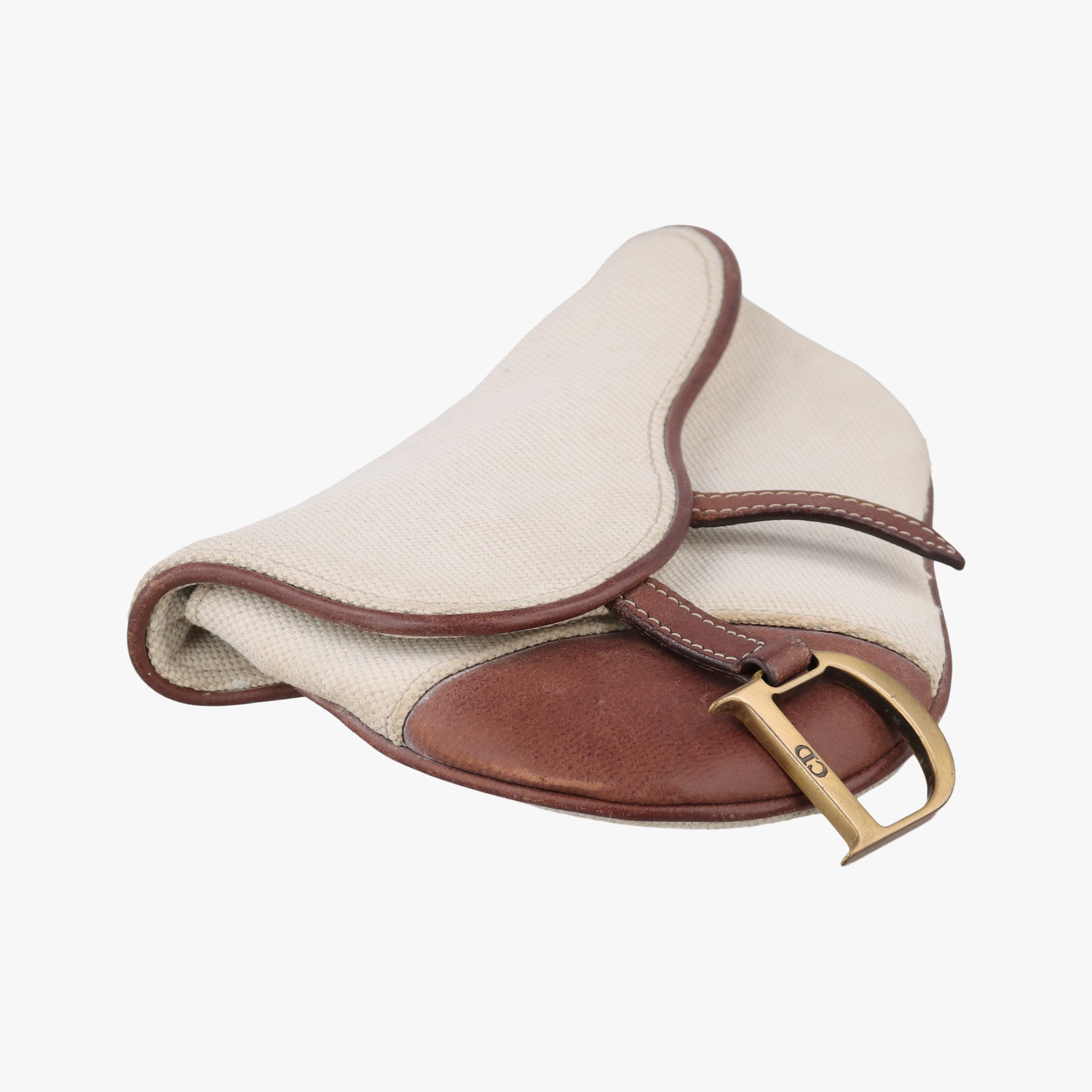 Pre-owned Christian Dior Saddle Beige × Brown Canvas × Leather  bum bag/waist bag | stylenewstar