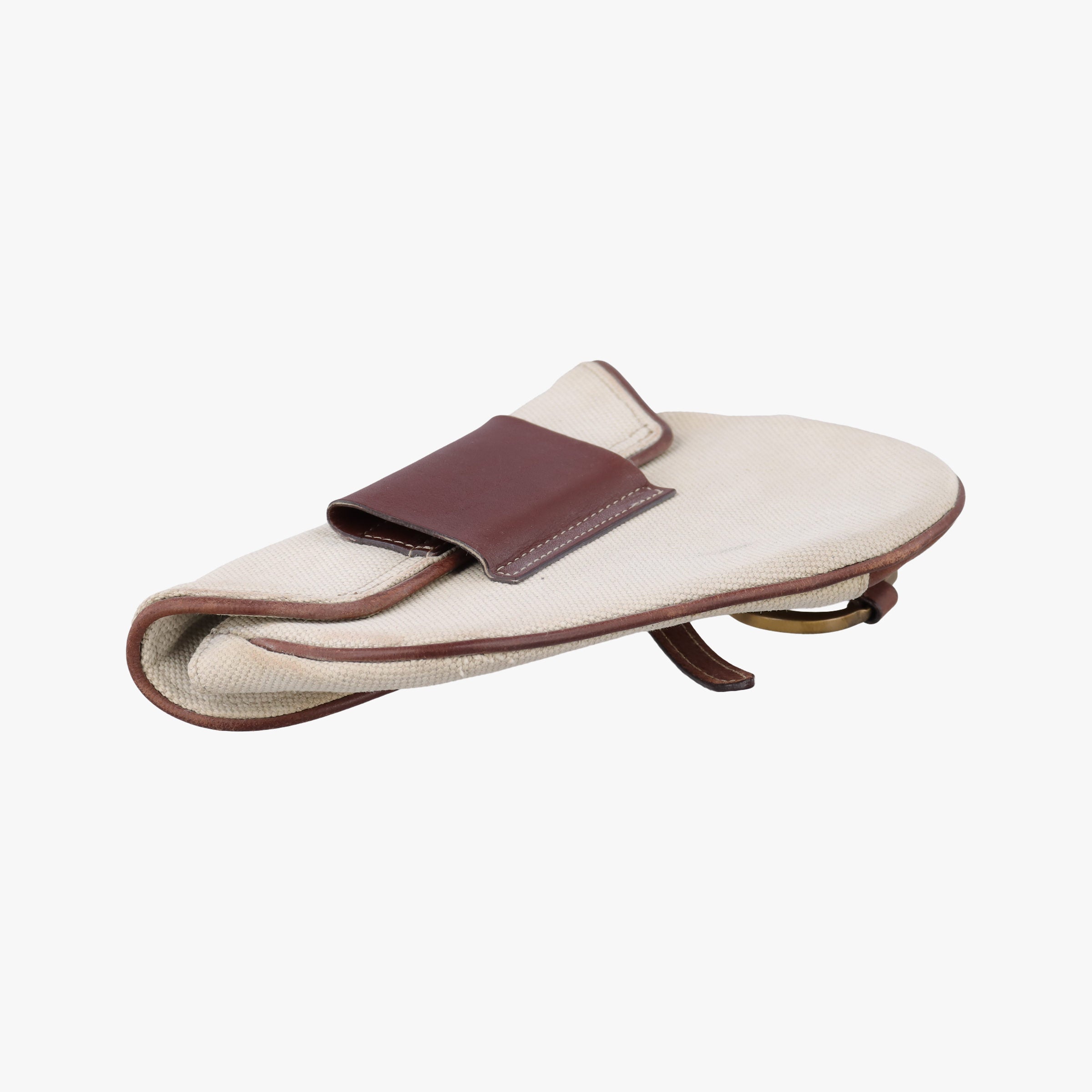 Pre-owned Christian Dior Saddle Beige × Brown Canvas × Leather  bum bag/waist bag | stylenewstar