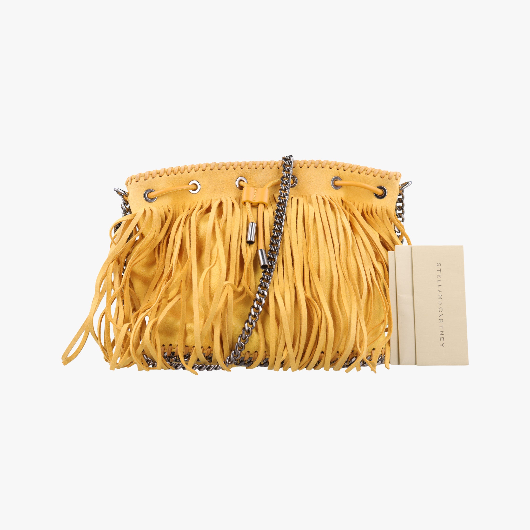 Pre-owned Stella McCartney Falabella Yellow Suede × Leather  shoulderbag | stylenewstar
