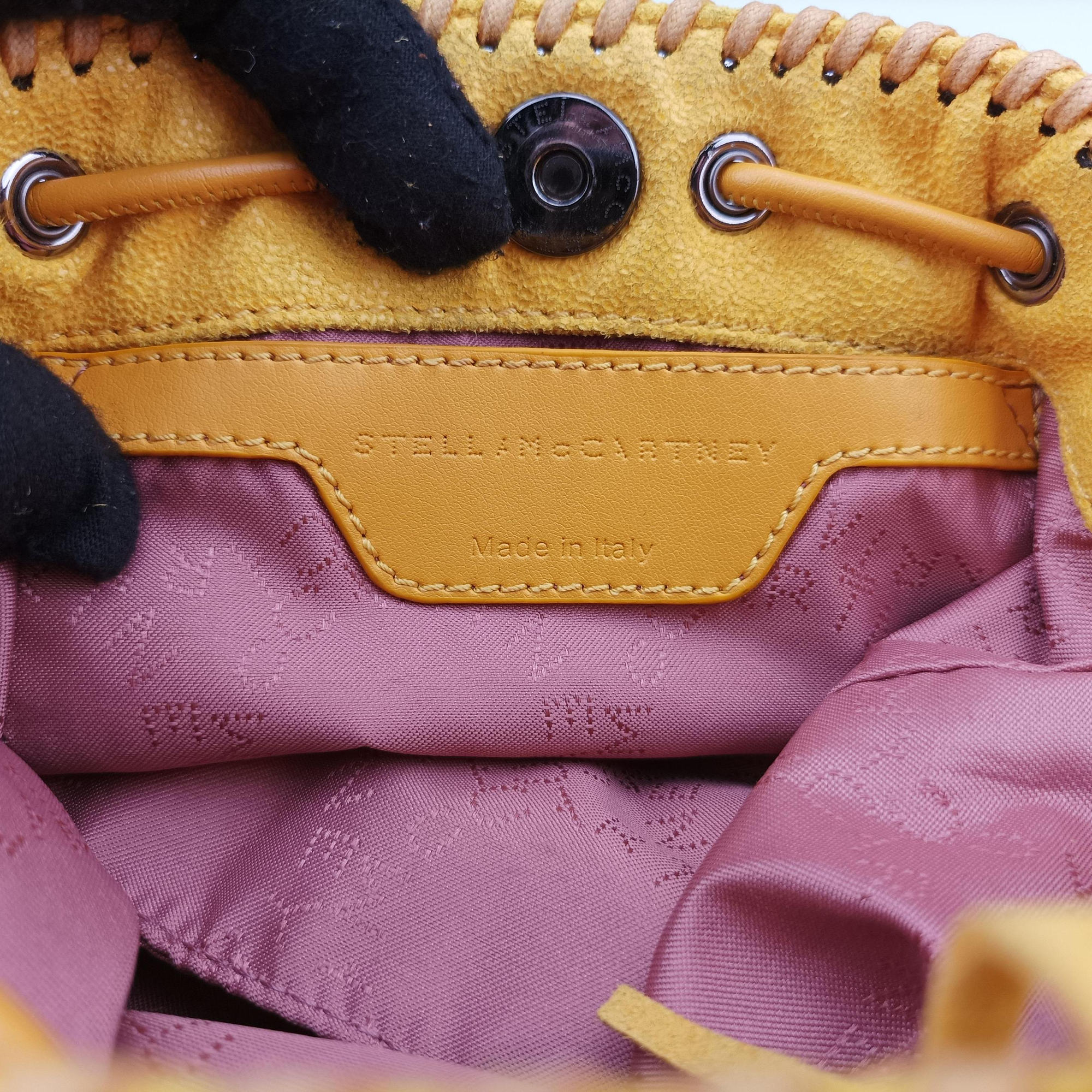 Pre-owned Stella McCartney Falabella Yellow Suede × Leather  shoulderbag | stylenewstar