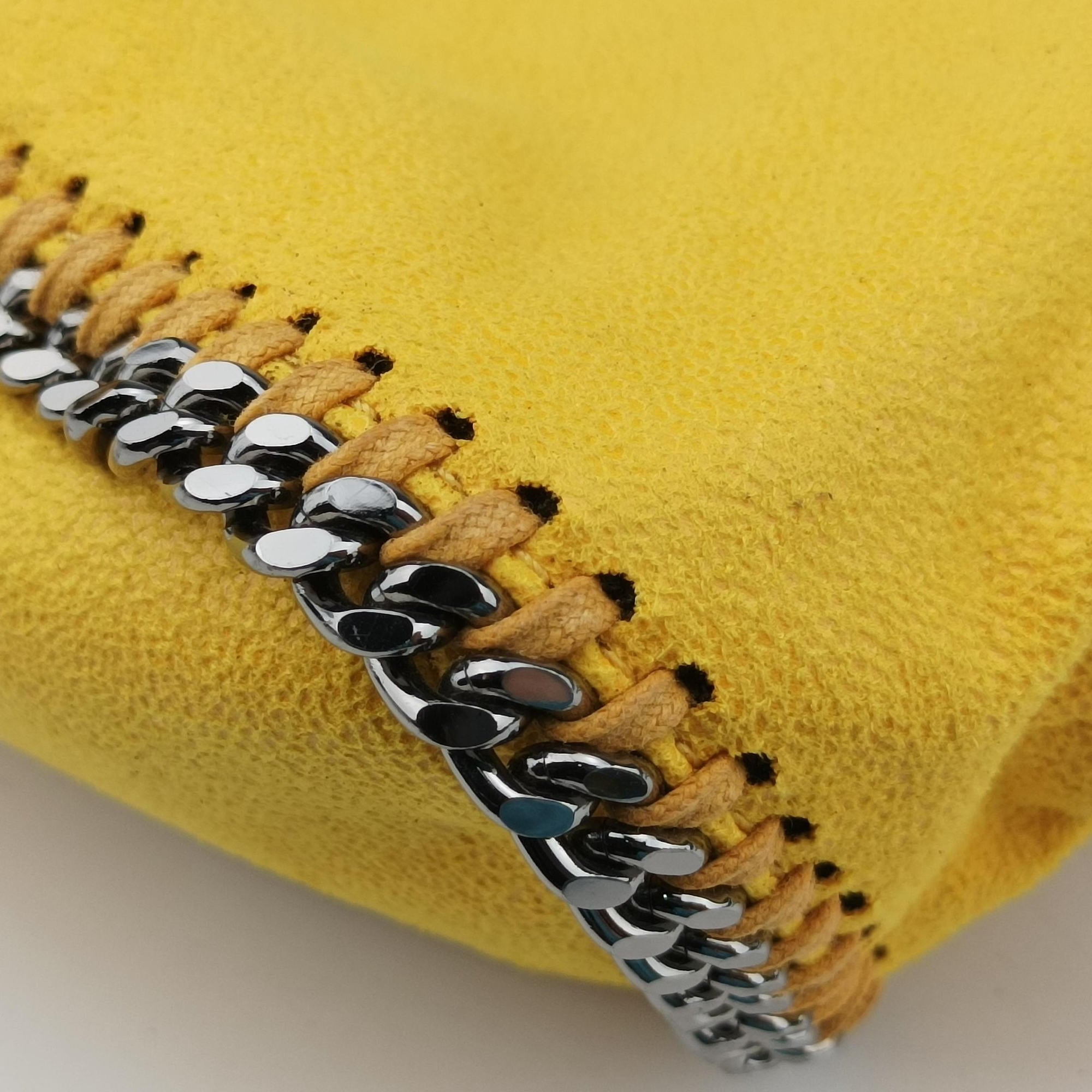 Pre-owned Stella McCartney Falabella Yellow Suede × Leather  shoulderbag | stylenewstar