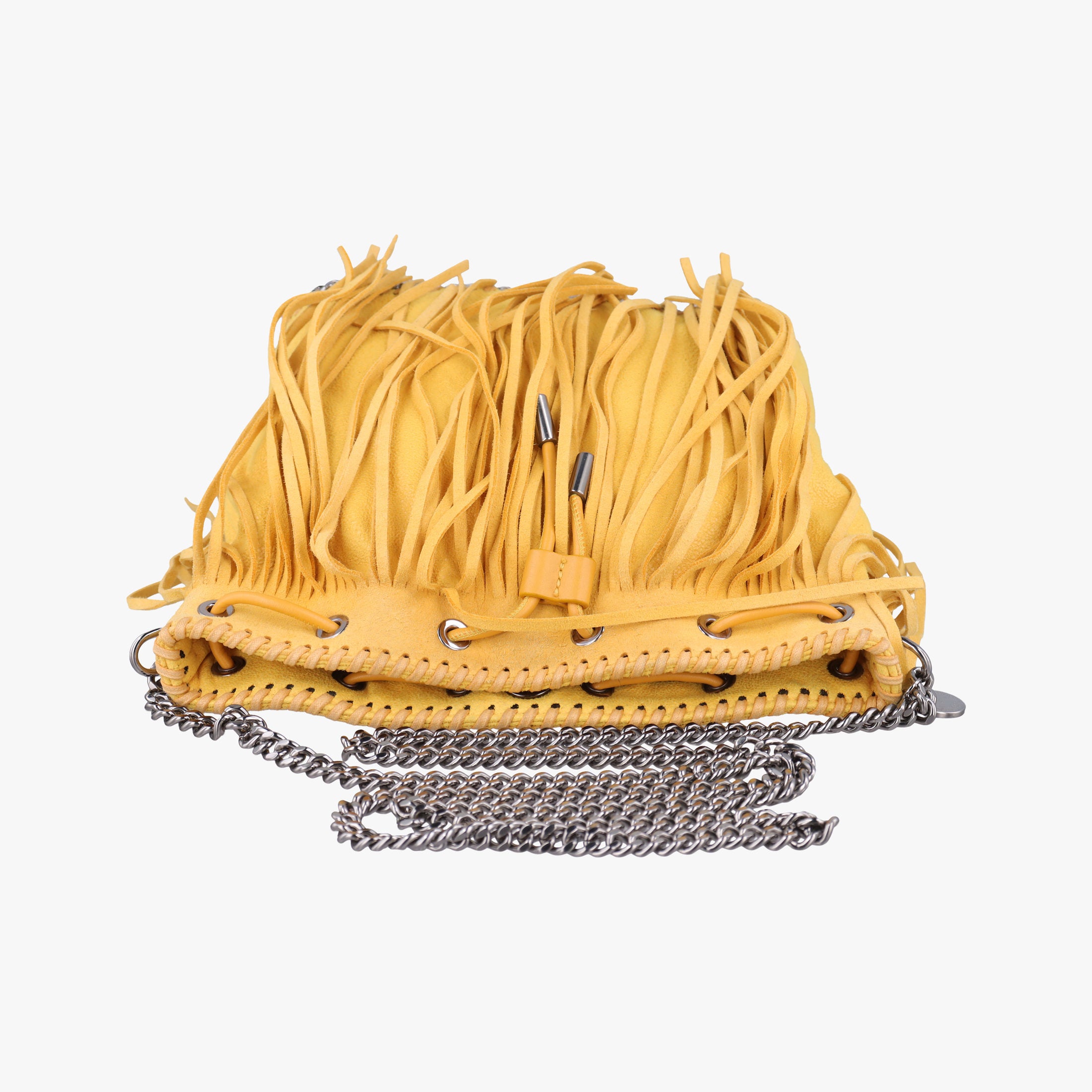 Pre-owned Stella McCartney Falabella Yellow Suede × Leather  shoulderbag | stylenewstar