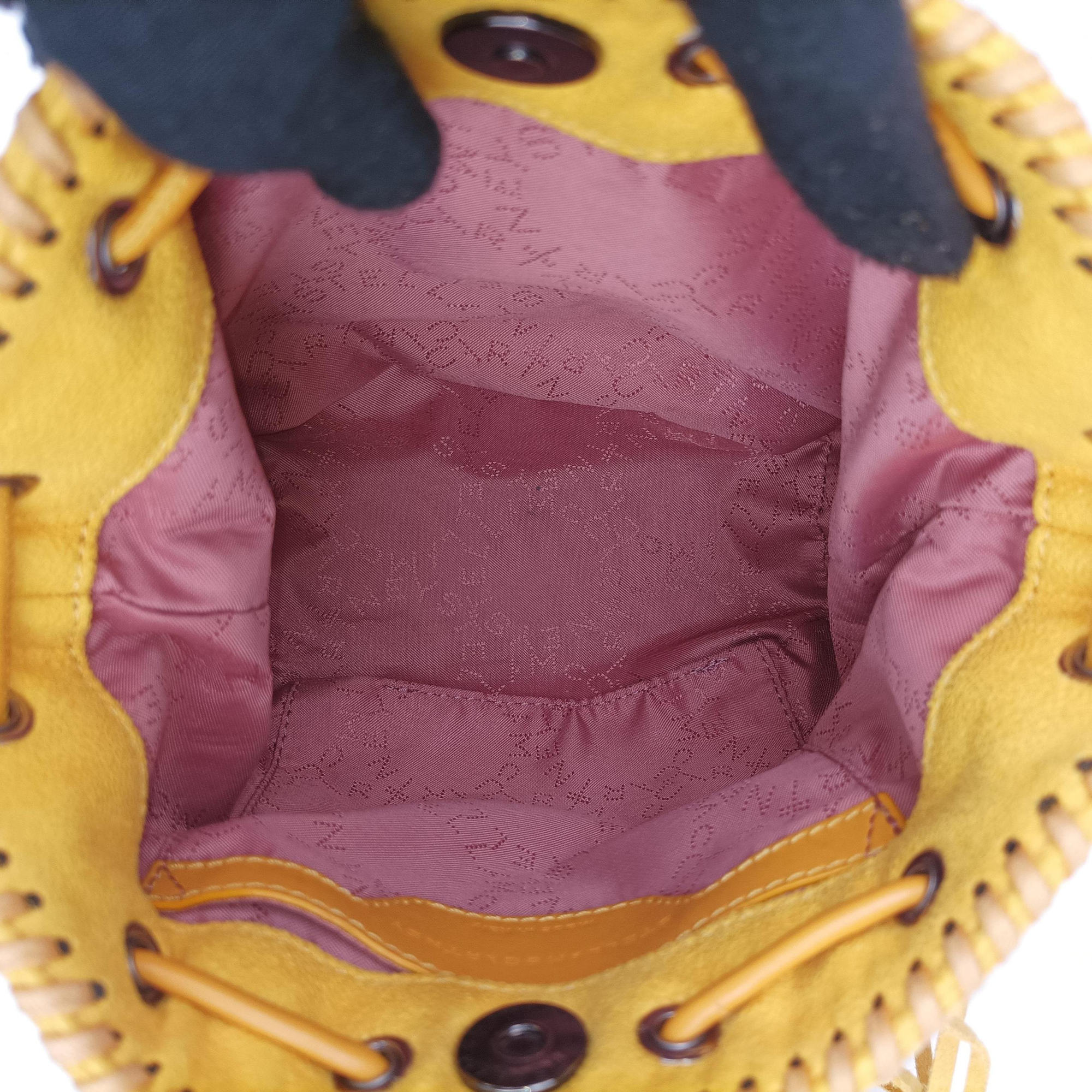 Pre-owned Stella McCartney Falabella Yellow Suede × Leather  shoulderbag | stylenewstar