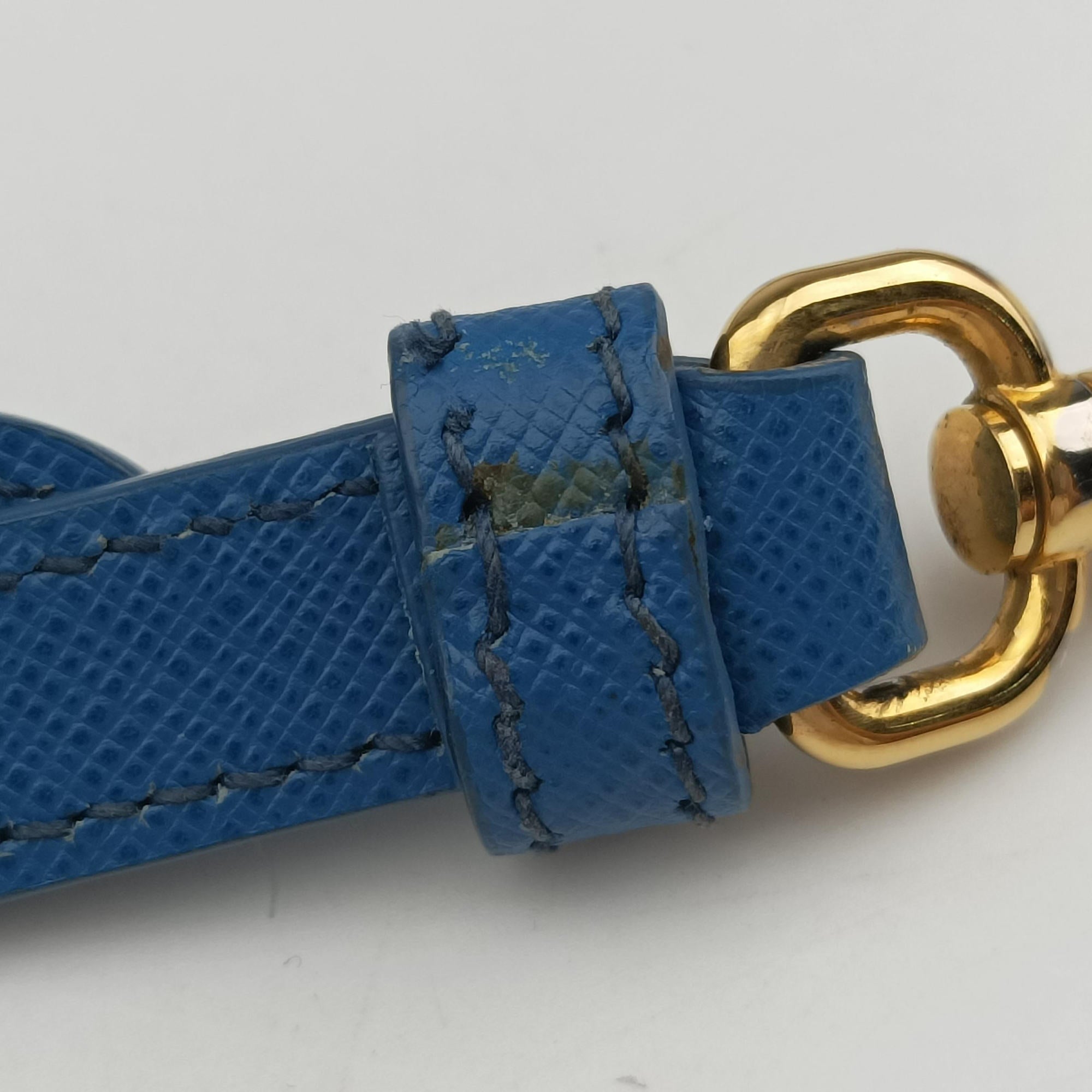 Pre-owned Prada Galleria Blue SAFFIANO Leather BN2274 shoulderbag | stylenewstar
