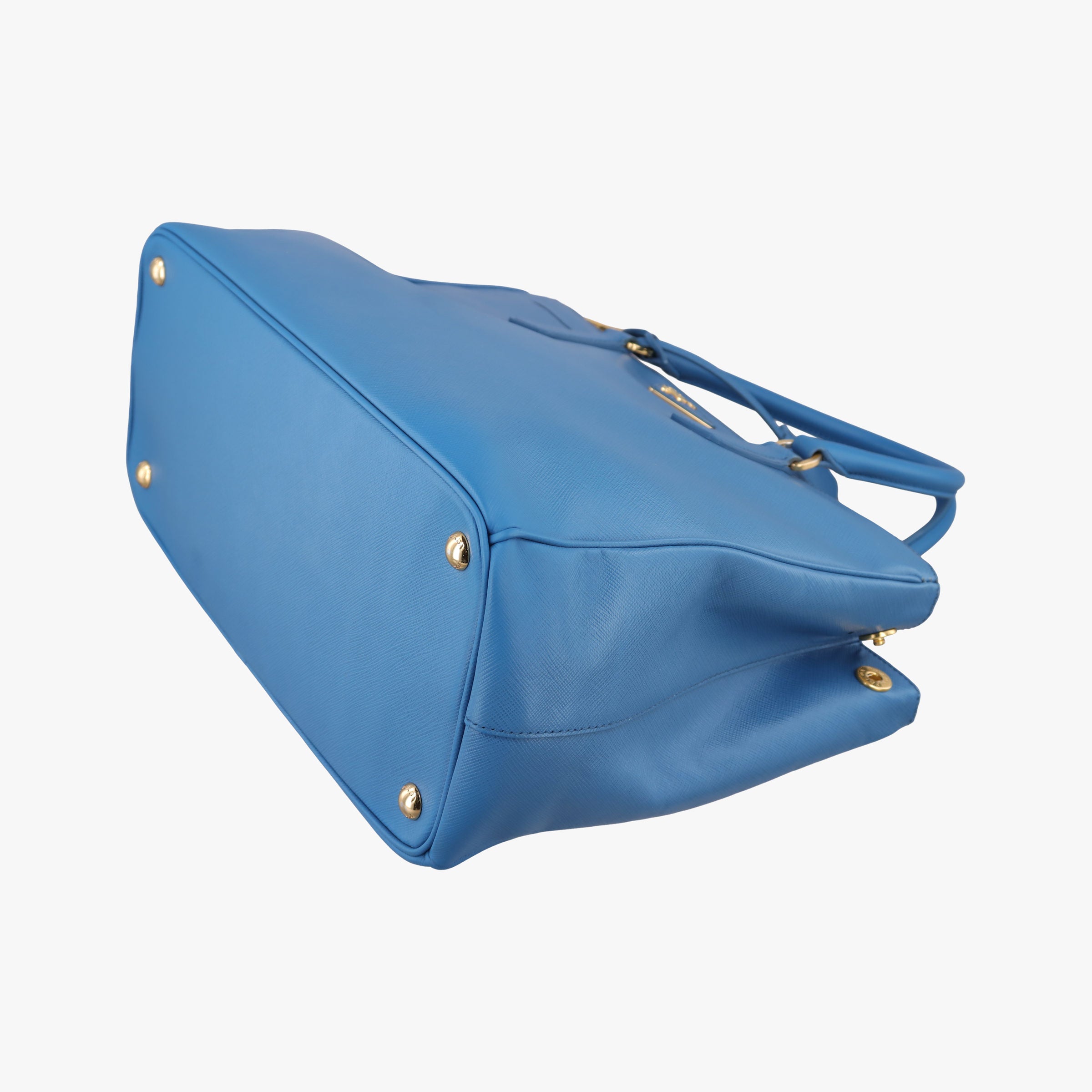 Pre-owned Prada Galleria Blue SAFFIANO Leather BN2274 shoulderbag | stylenewstar