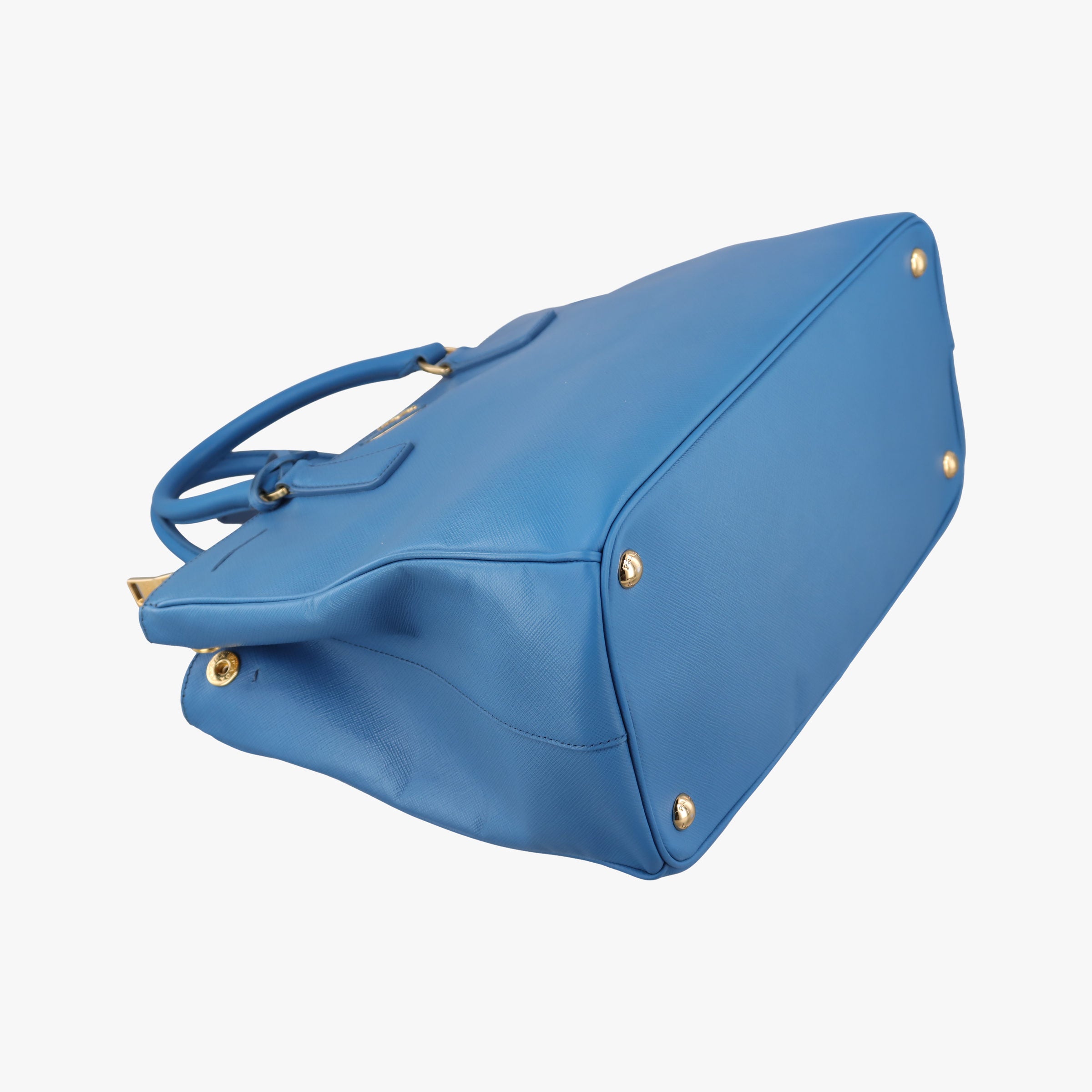 Pre-owned Prada Galleria Blue SAFFIANO Leather BN2274 shoulderbag | stylenewstar