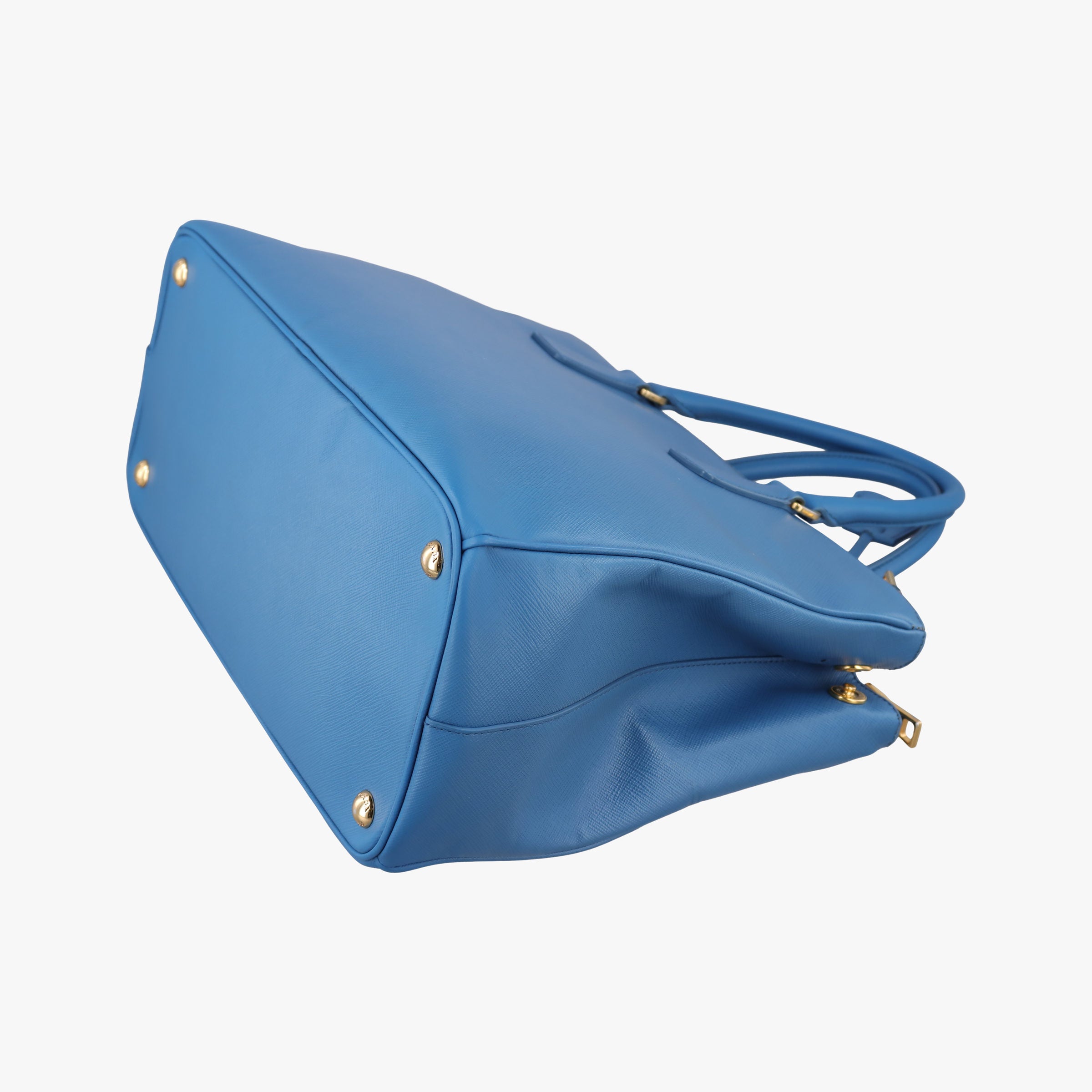 Pre-owned Prada Galleria Blue SAFFIANO Leather BN2274 shoulderbag | stylenewstar