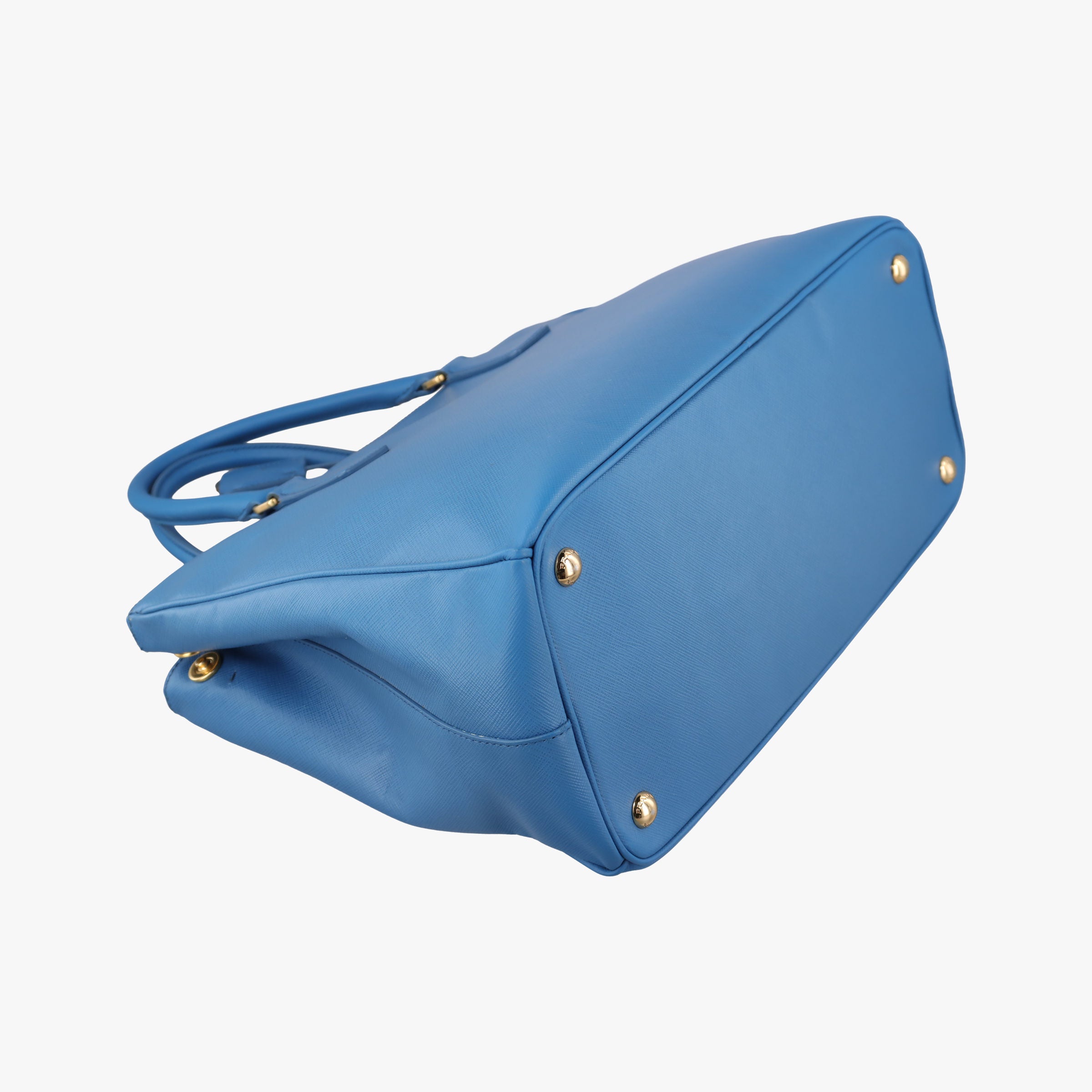 Pre-owned Prada Galleria Blue SAFFIANO Leather BN2274 shoulderbag | stylenewstar