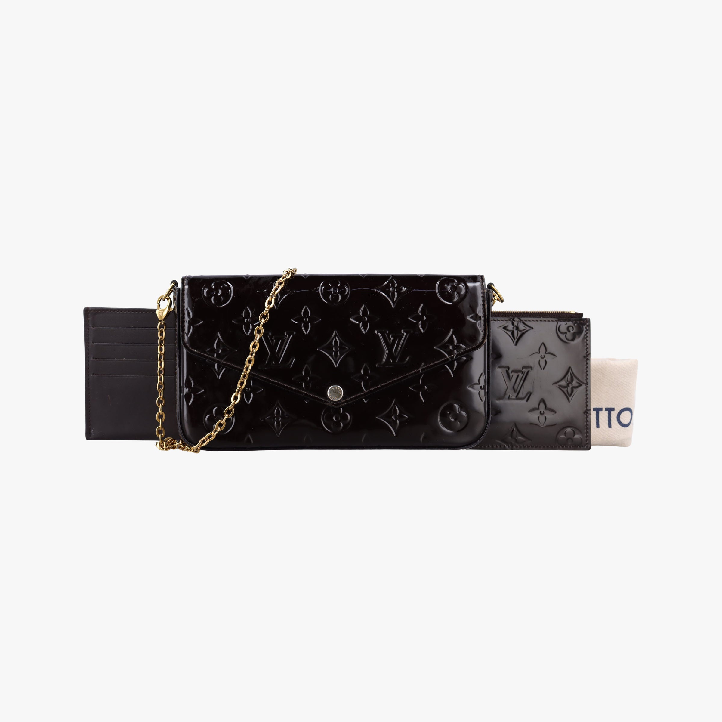 Vintage Louis Vuitton Pochette Felice Amarante Vernis M61267 shoulderbag | stylenewstar
