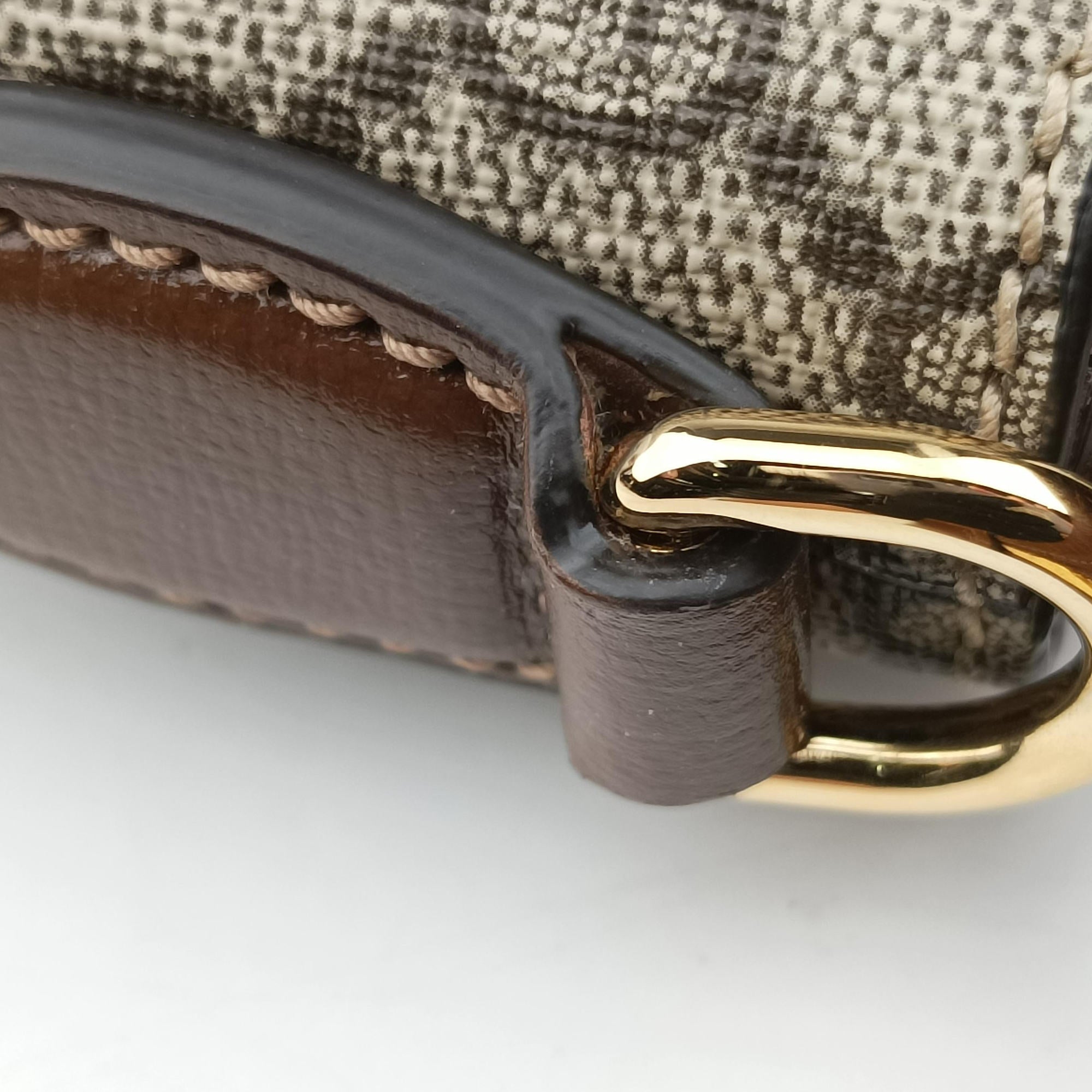 Pre-owned Gucci Interlocking G Messenger Beige × Brown PVC coated canvas× Leather 723306 shoulderbag | stylenewstar