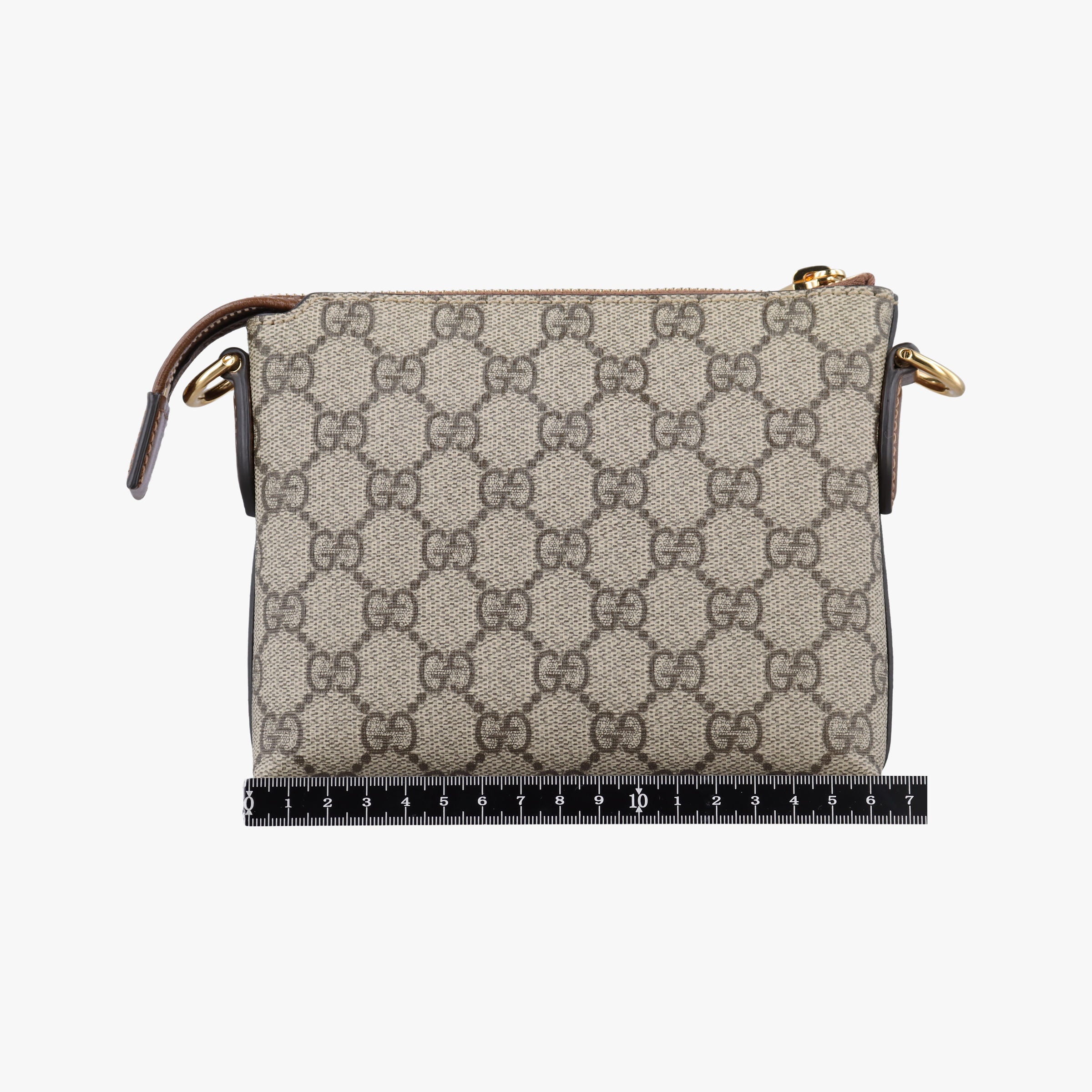 Pre-owned Gucci Interlocking G Messenger Beige × Brown PVC coated canvas× Leather 723306 shoulderbag | stylenewstar