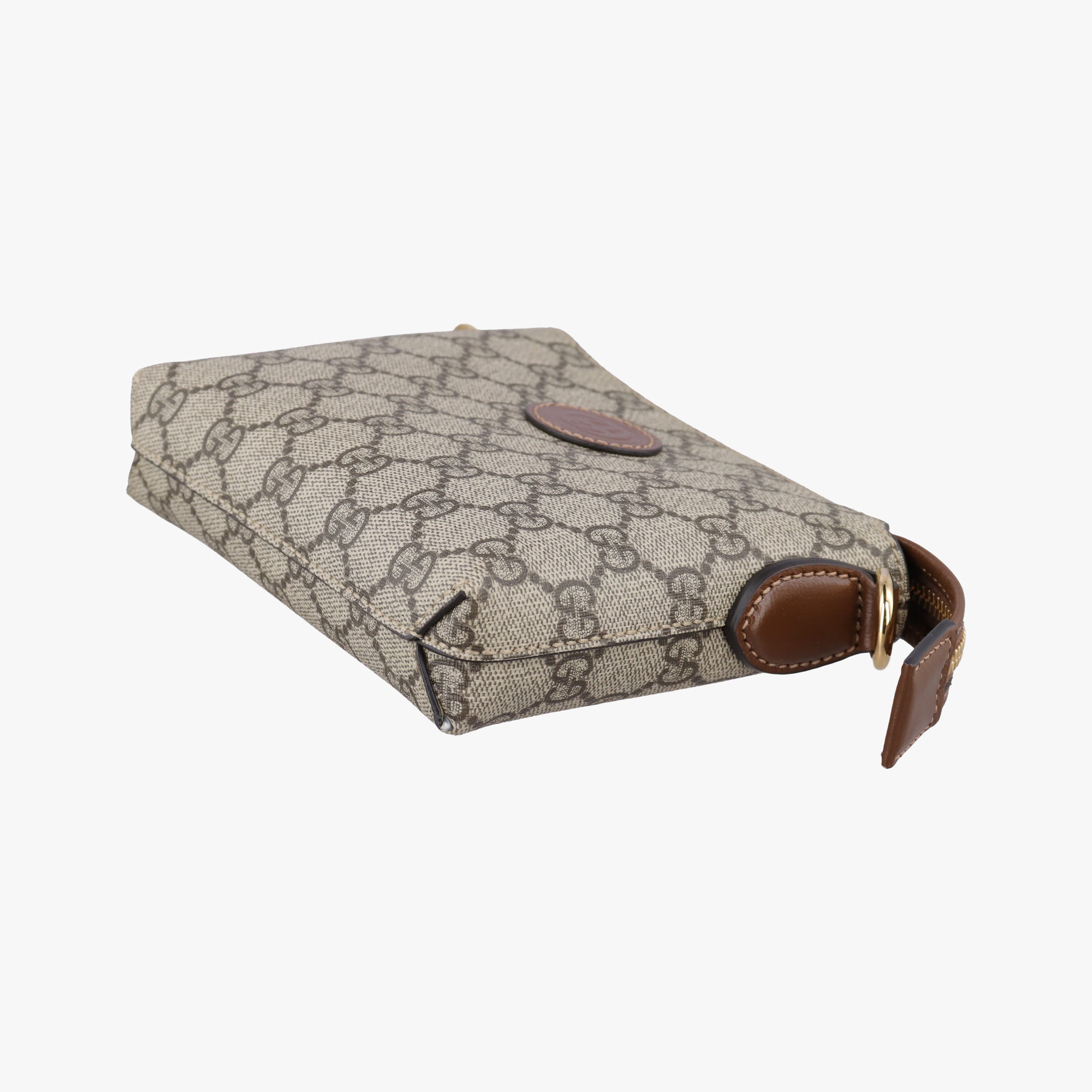 Pre-owned Gucci Interlocking G Messenger Beige × Brown PVC coated canvas× Leather 723306 shoulderbag | stylenewstar