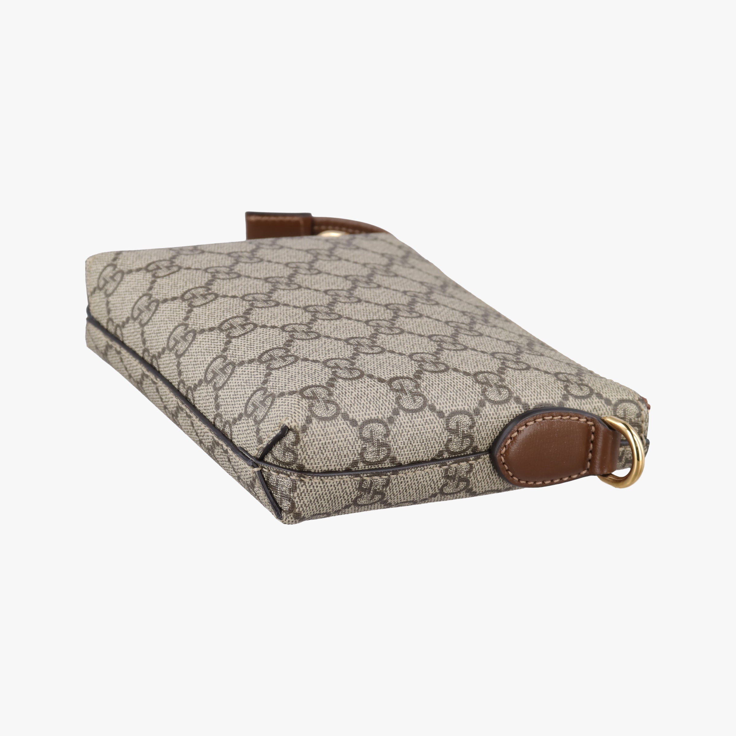 Pre-owned Gucci Interlocking G Messenger Beige × Brown PVC coated canvas× Leather 723306 shoulderbag | stylenewstar