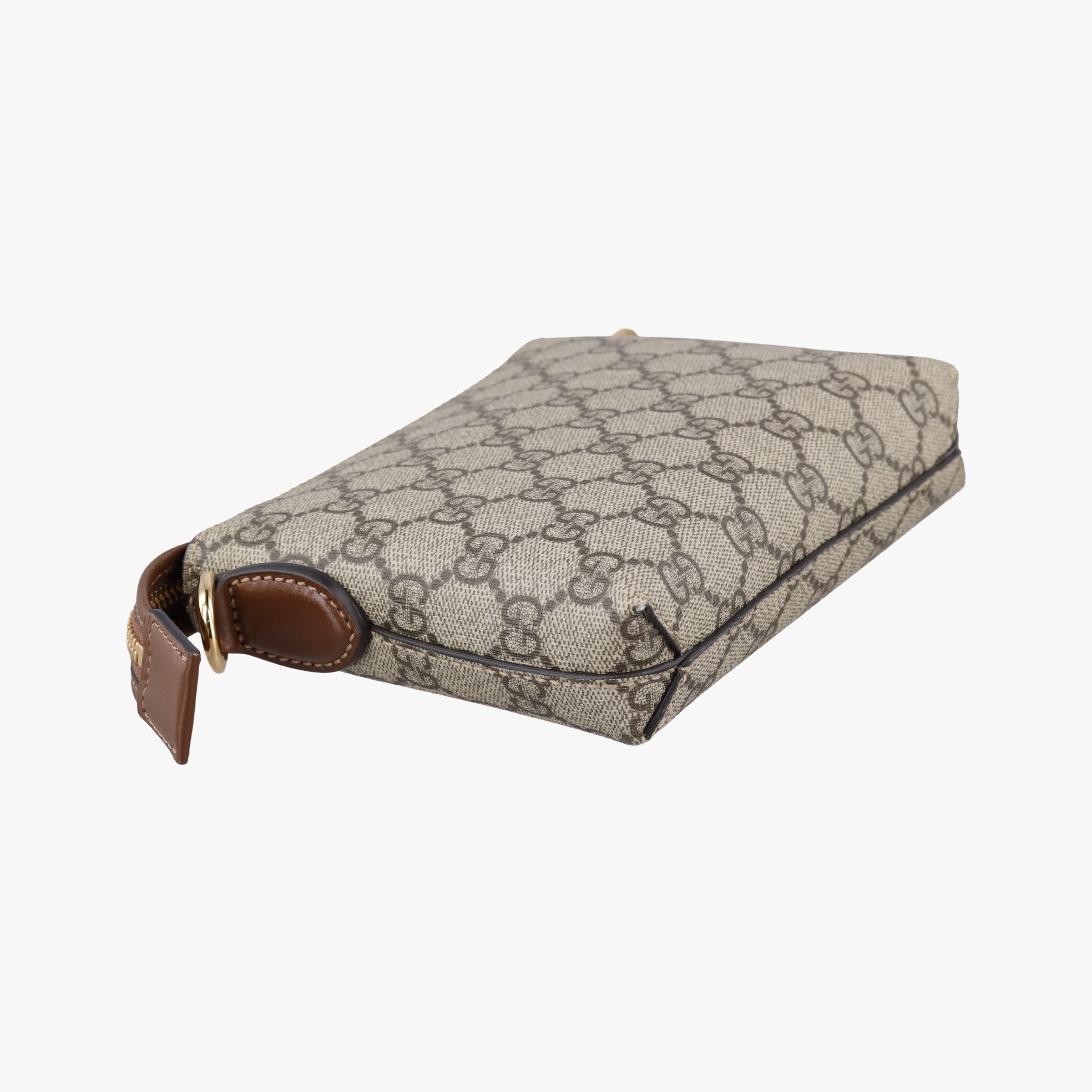 Pre-owned Gucci Interlocking G Messenger Beige × Brown PVC coated canvas× Leather 723306 shoulderbag | stylenewstar