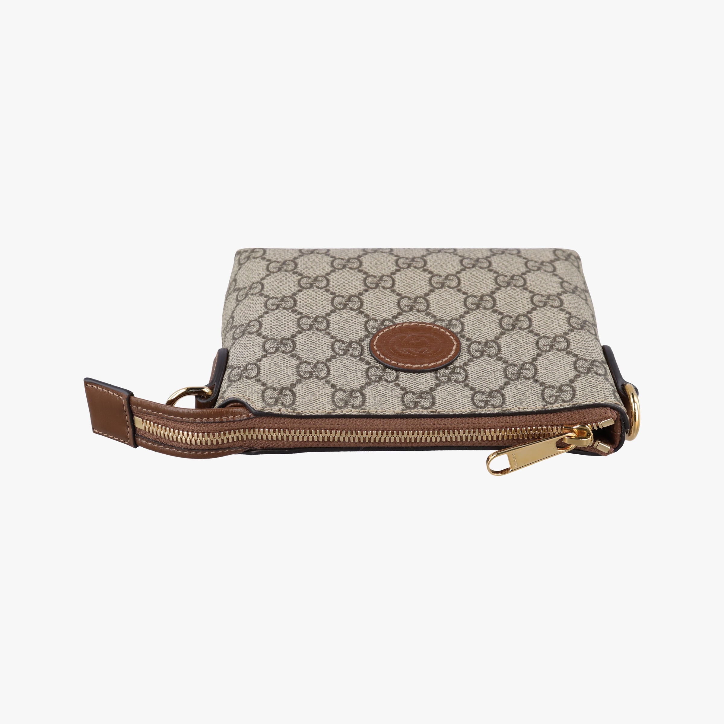 Pre-owned Gucci Interlocking G Messenger Beige × Brown PVC coated canvas× Leather 723306 shoulderbag | stylenewstar