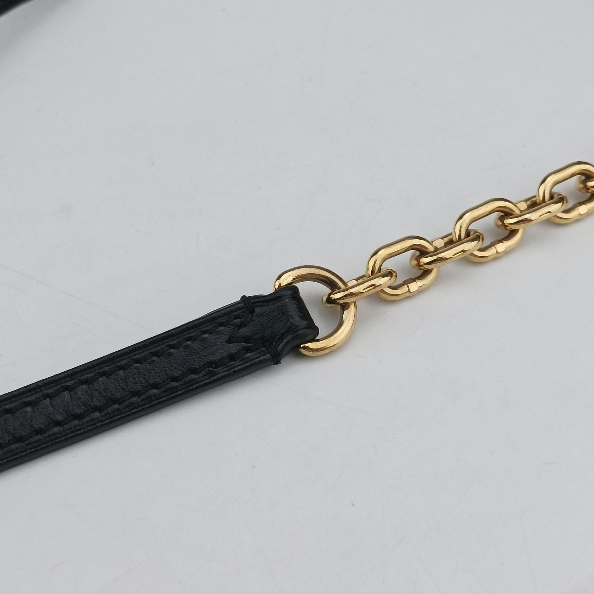 Pre-owned Louis Vuitton Vertical Trunk Pochette Brown×Black Monogram Canvas x leather M63913 shoulderbag | stylenewstar