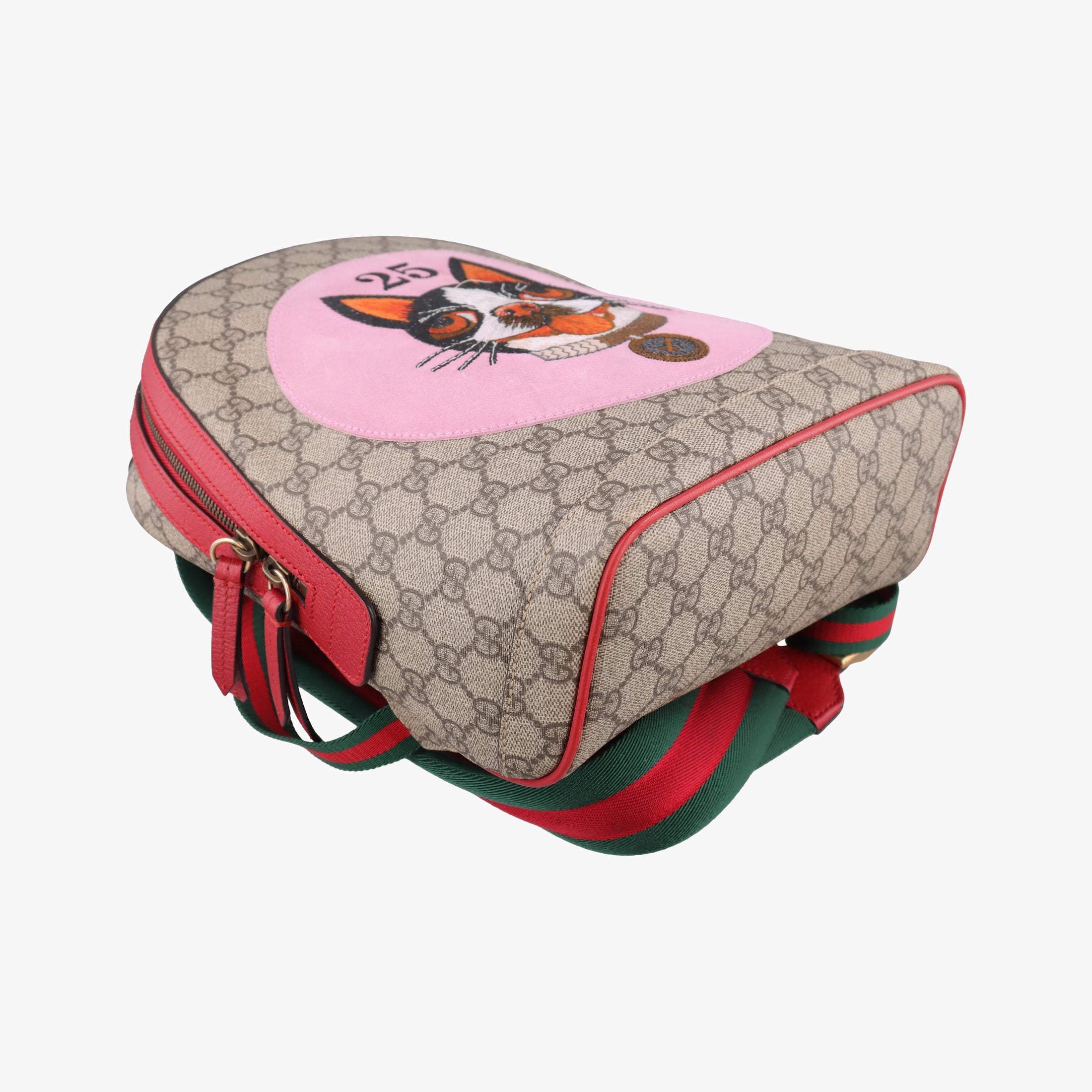 Pre-owned Gucci GG Supreme Bosco dog print Multicolour PVC coated canvas 495621 backpack/rucksack | stylenewstar