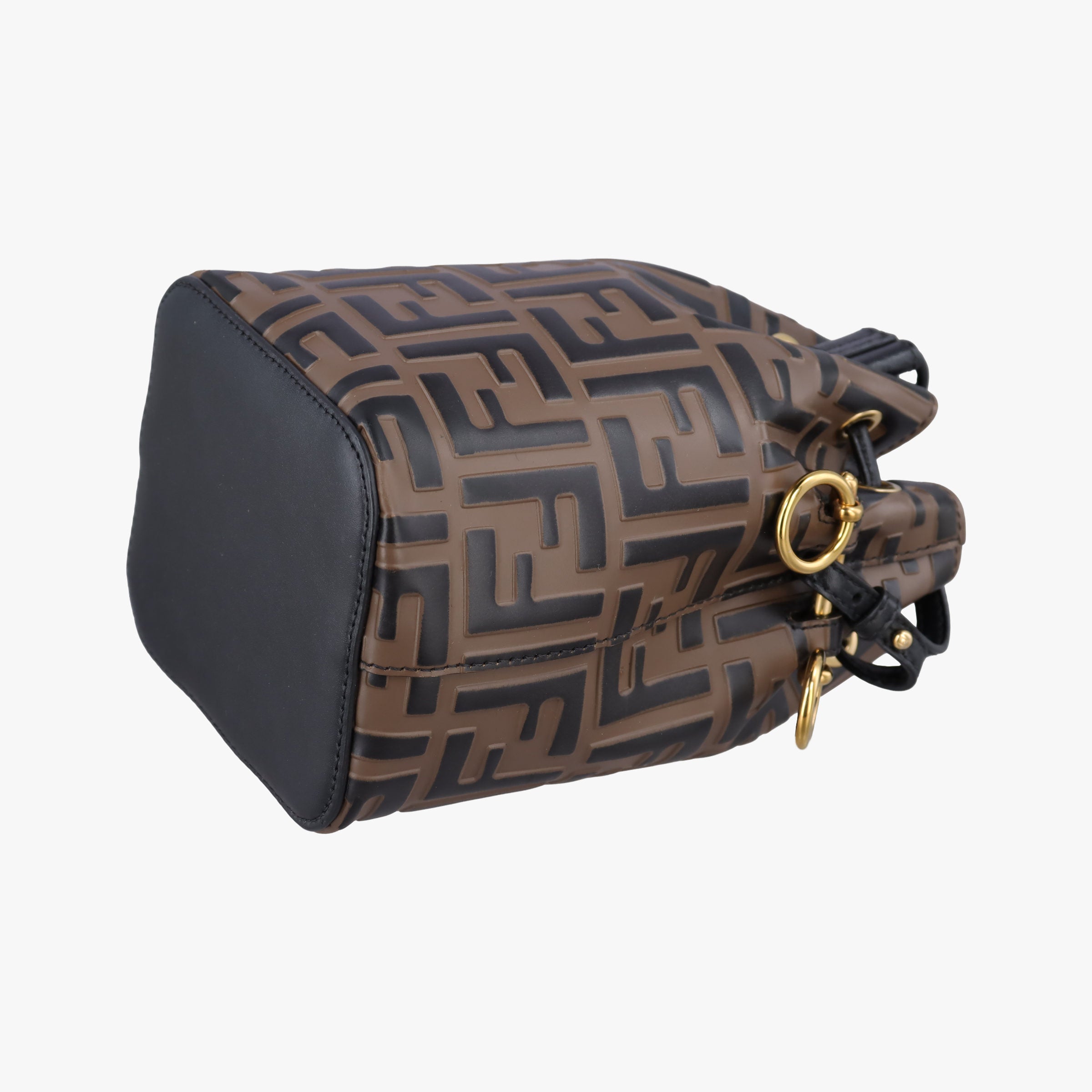 Pre-owned Fendi Mon Tresor Mini Bucket Brown Leather 8BS010/8AV105 shoulderbag | stylenewstar