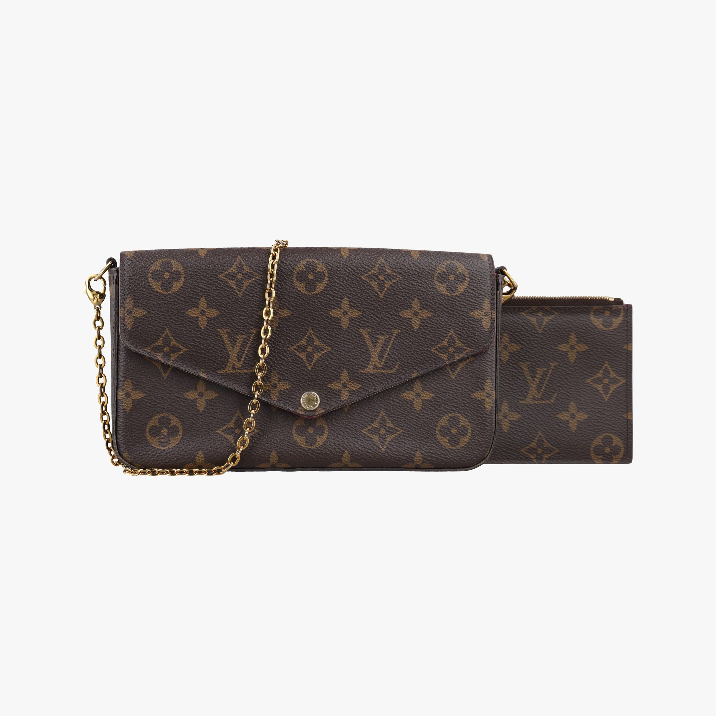 Vintage Louis Vuitton Pochette Felicie Brown Monogram Canvas M61276 shoulderbag | stylenewstar