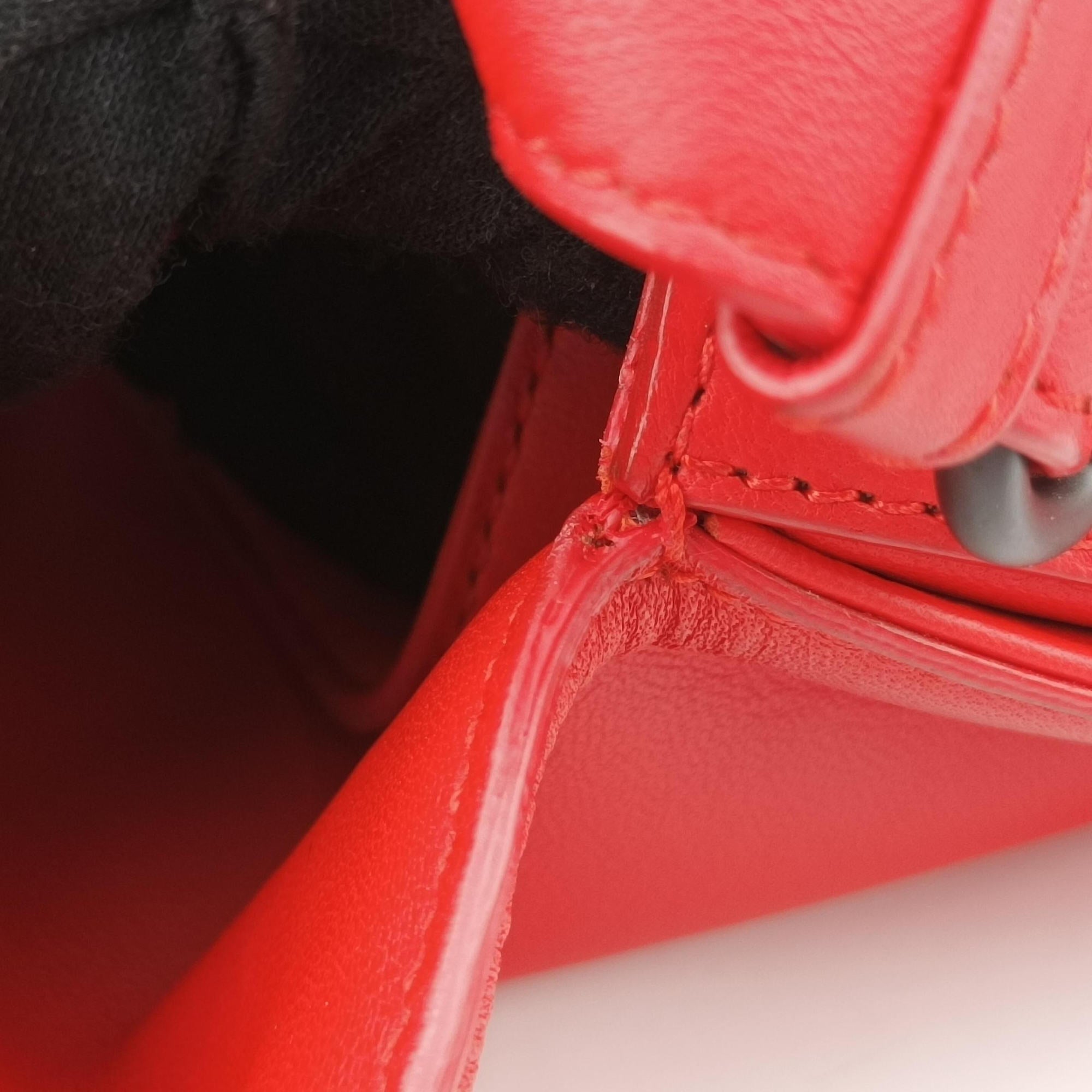 Pre-owned Bottega Veneta Intrecciato Rialto Red lambskin  shoulderbag | stylenewstar