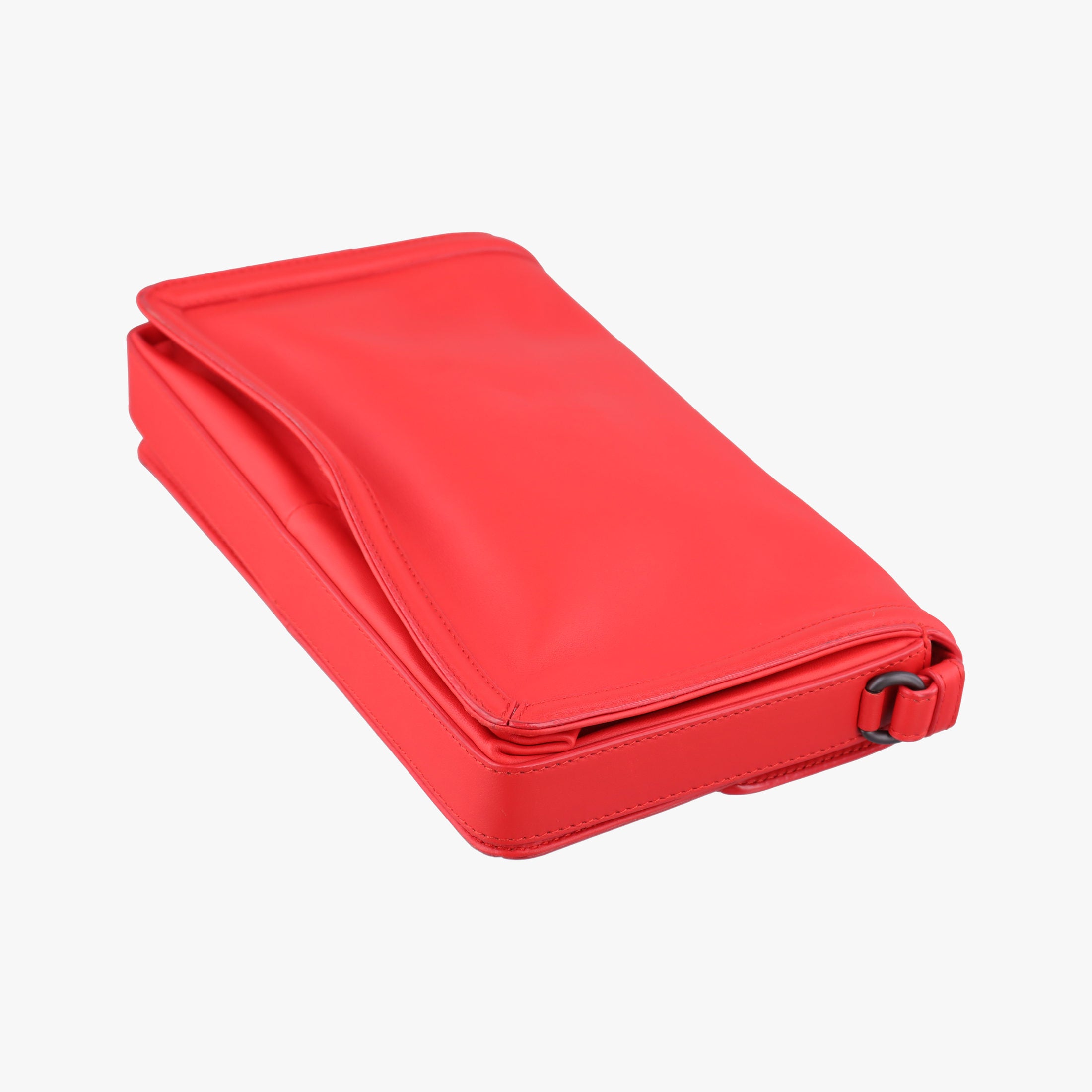 Pre-owned Bottega Veneta Intrecciato Rialto Red lambskin  shoulderbag | stylenewstar