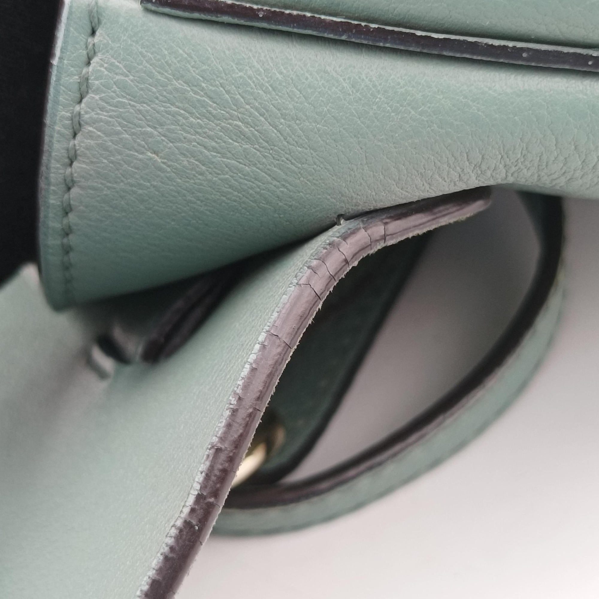 Pre-owned Chloe FAYE mini Blue Leather × Suede  backpack/rucksack | stylenewstar