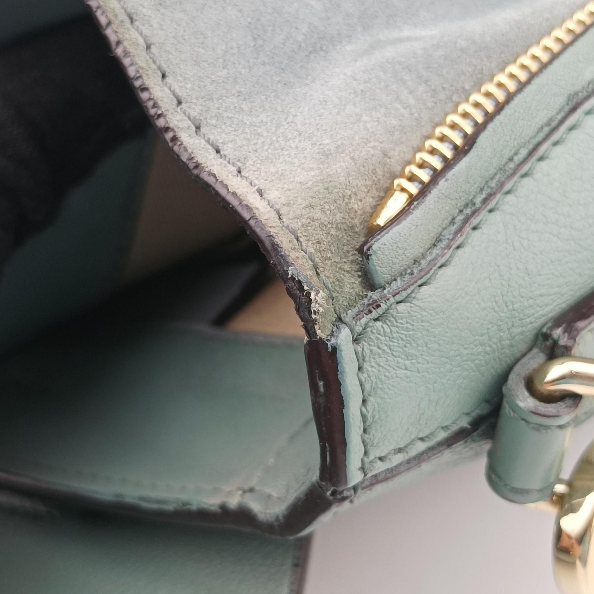 Pre-owned Chloe FAYE mini Blue Leather × Suede  backpack/rucksack | stylenewstar