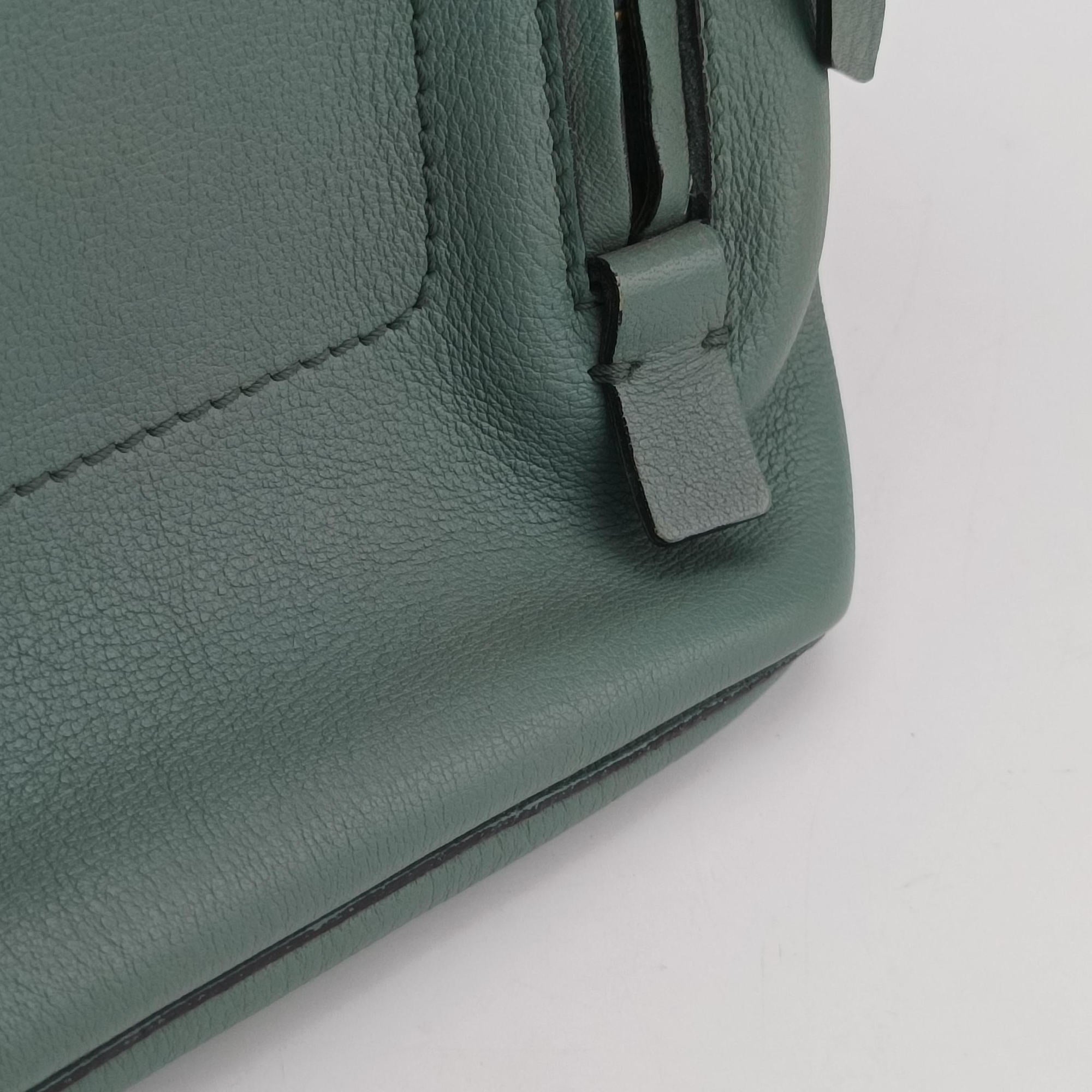 Pre-owned Chloe FAYE mini Blue Leather × Suede  backpack/rucksack | stylenewstar