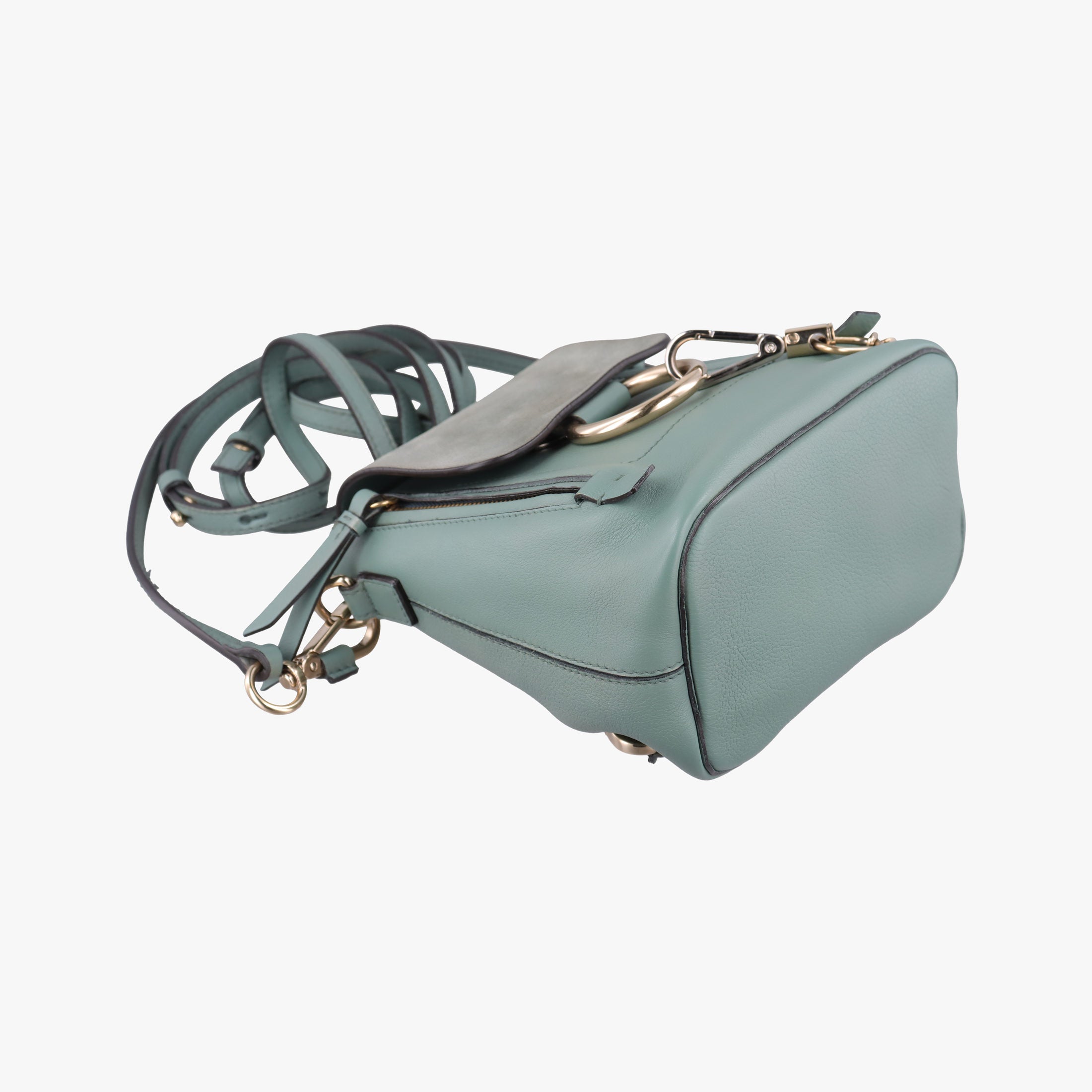 Pre-owned Chloe FAYE mini Blue Leather × Suede  backpack/rucksack | stylenewstar