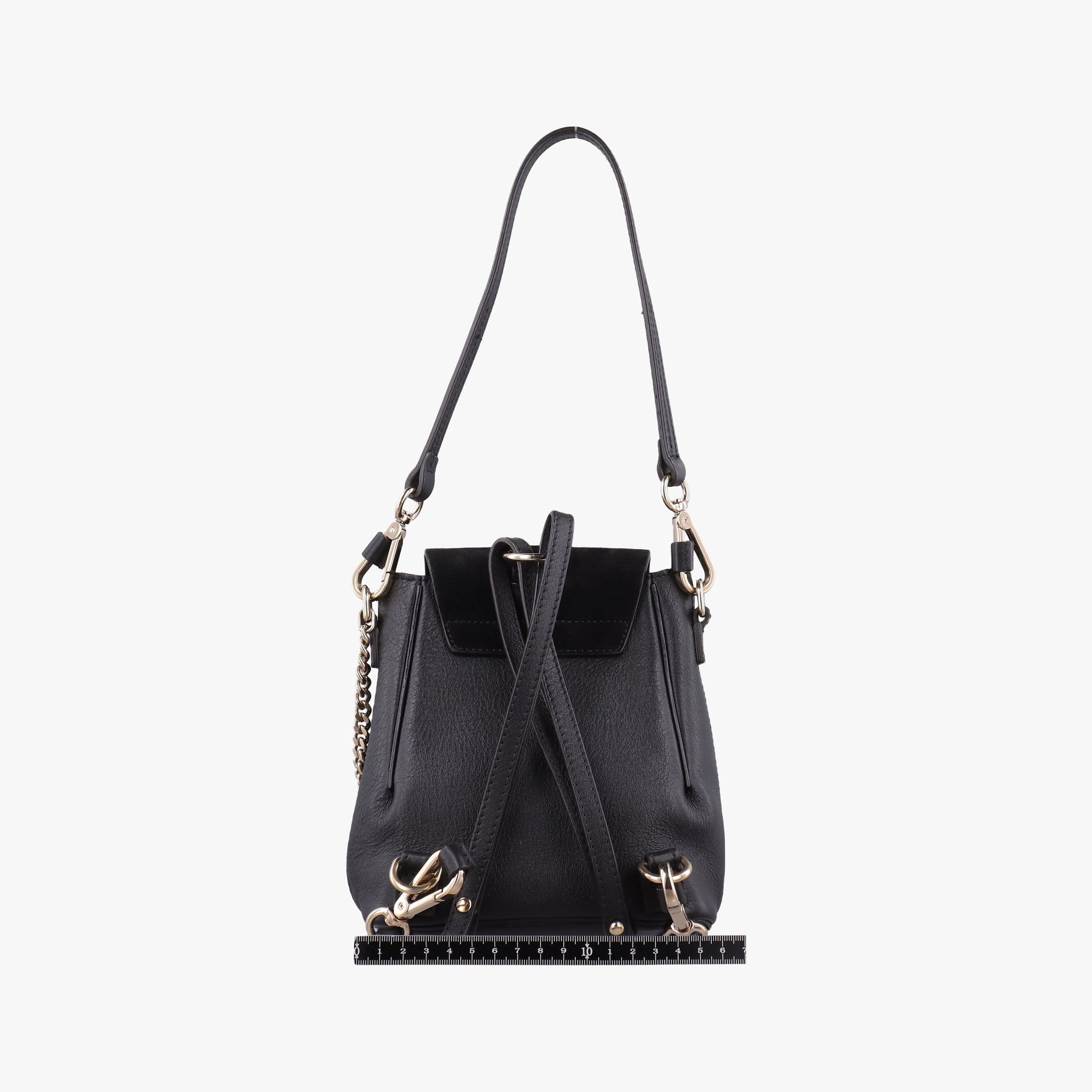 Pre-owned Chloe FAYE Black Leather × suede  backpack/rucksack | stylenewstar