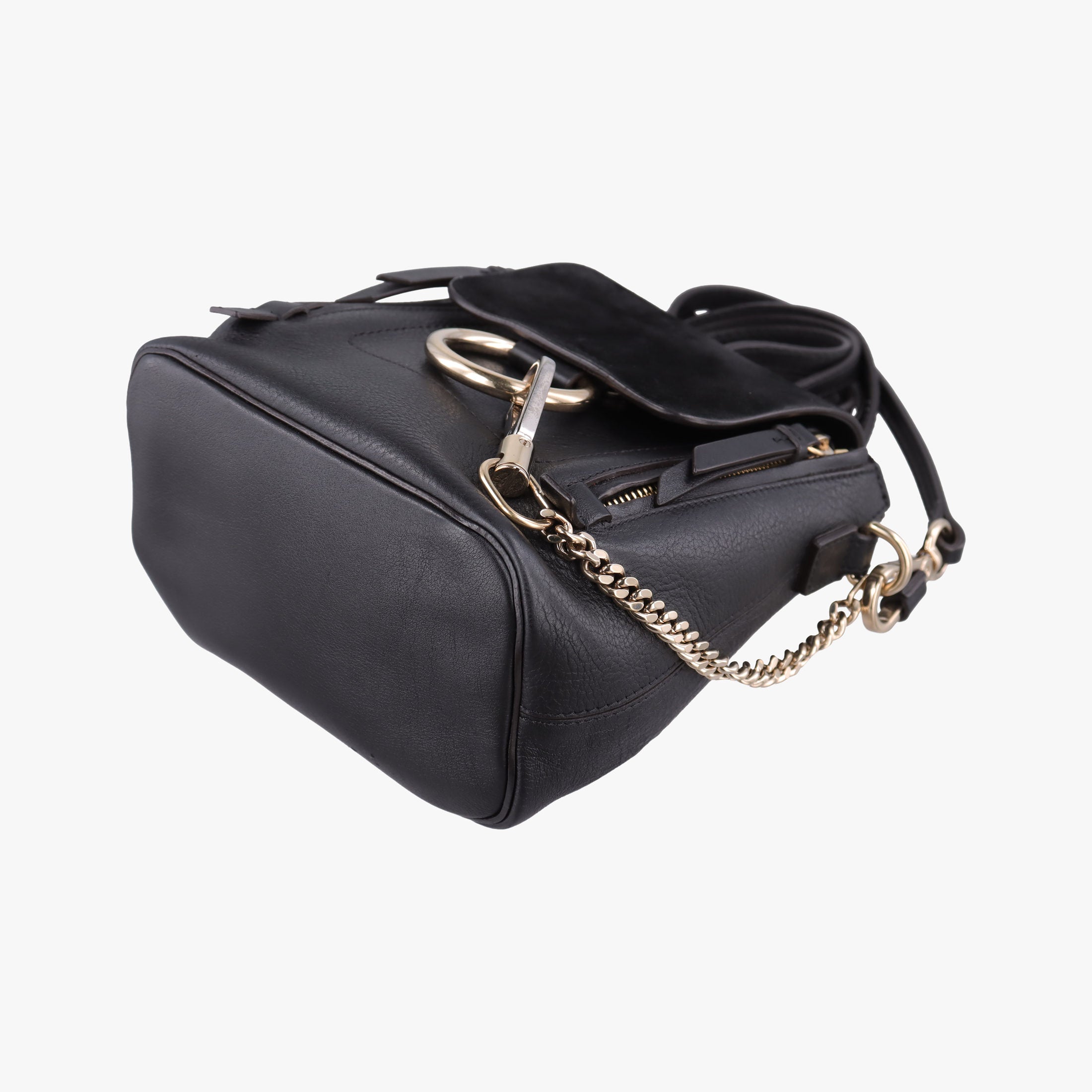 Pre-owned Chloe FAYE Black Leather × suede  backpack/rucksack | stylenewstar