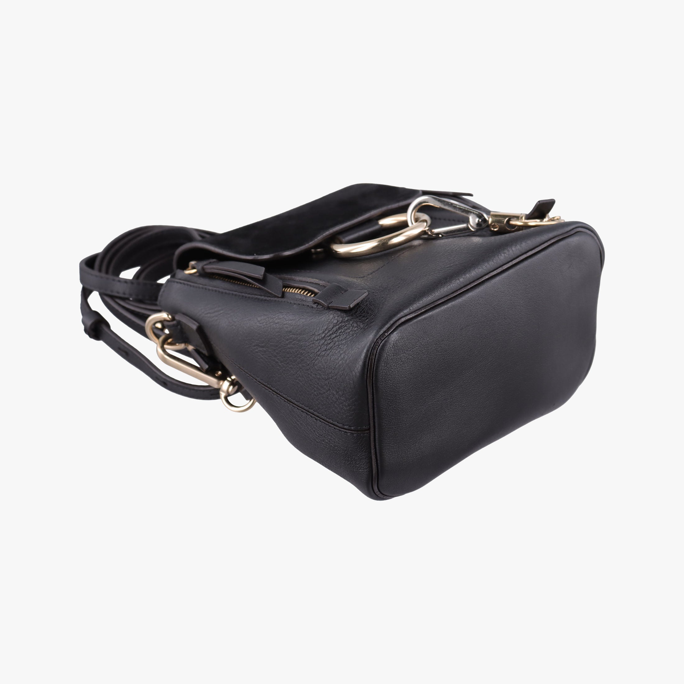 Pre-owned Chloe FAYE Black Leather × suede  backpack/rucksack | stylenewstar