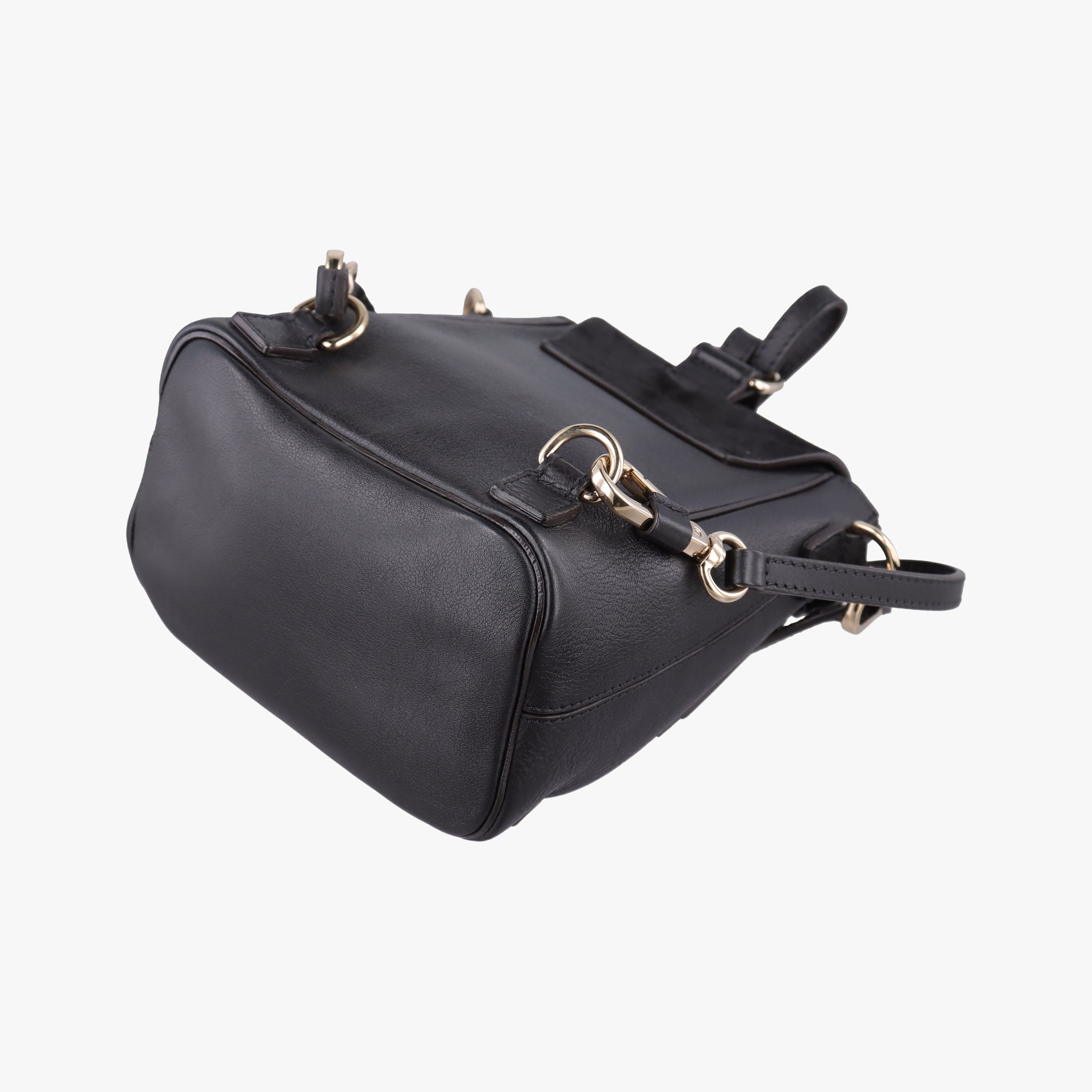 Pre-owned Chloe FAYE Black Leather × suede  backpack/rucksack | stylenewstar