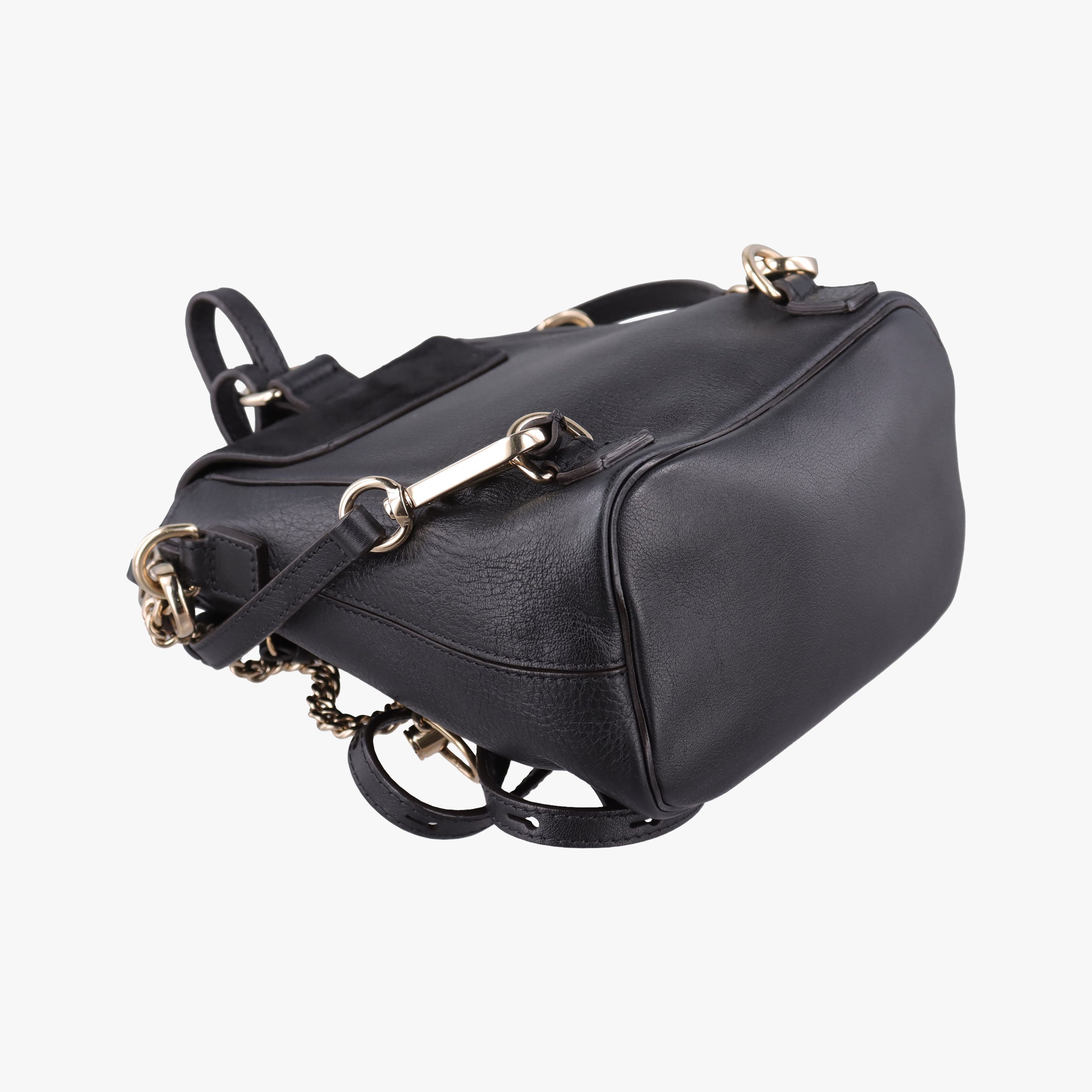 Pre-owned Chloe FAYE Black Leather × suede  backpack/rucksack | stylenewstar