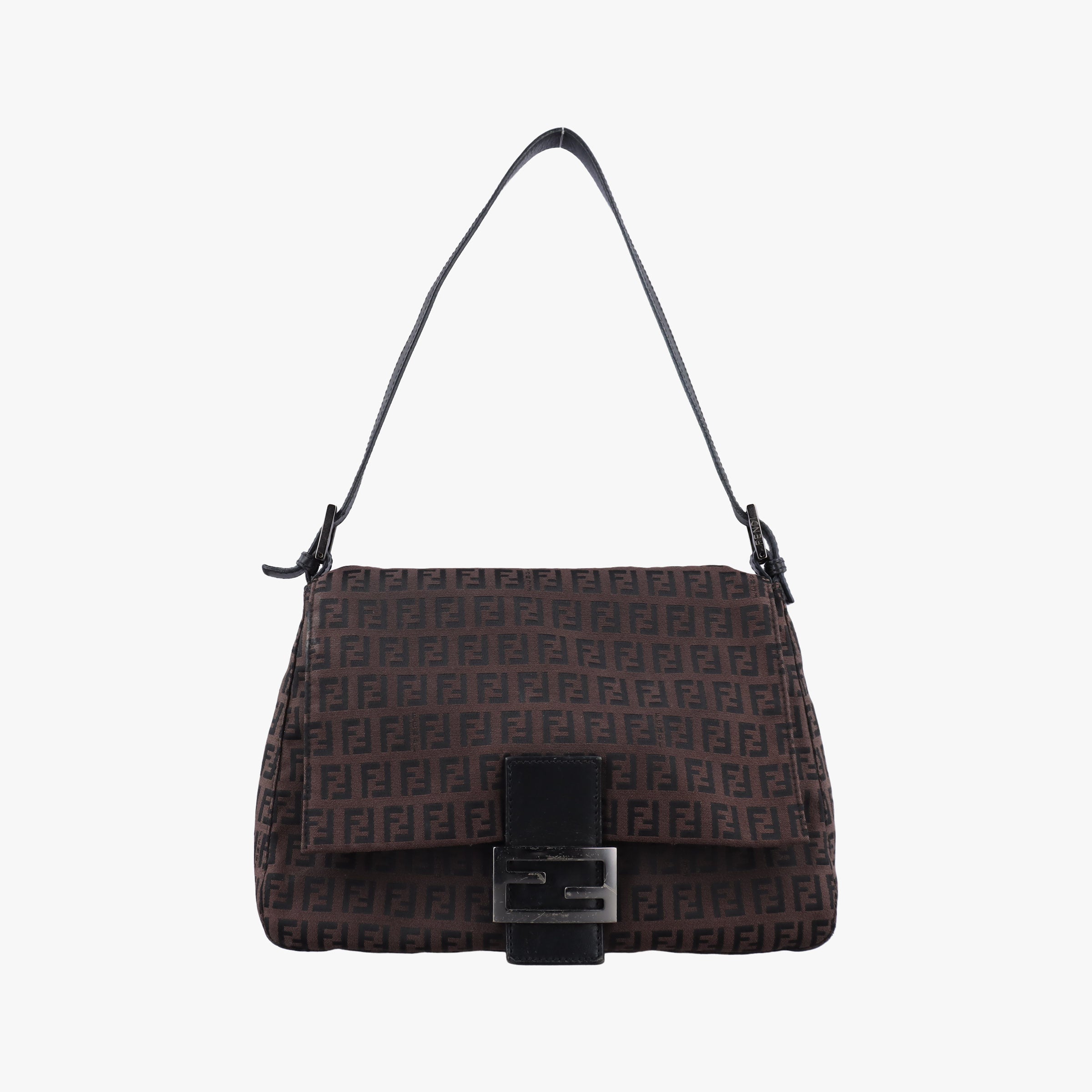 Secondhand Fendi Baguette Zucchino Brown canvas 8BR001 shoulderbag | stylenewstar