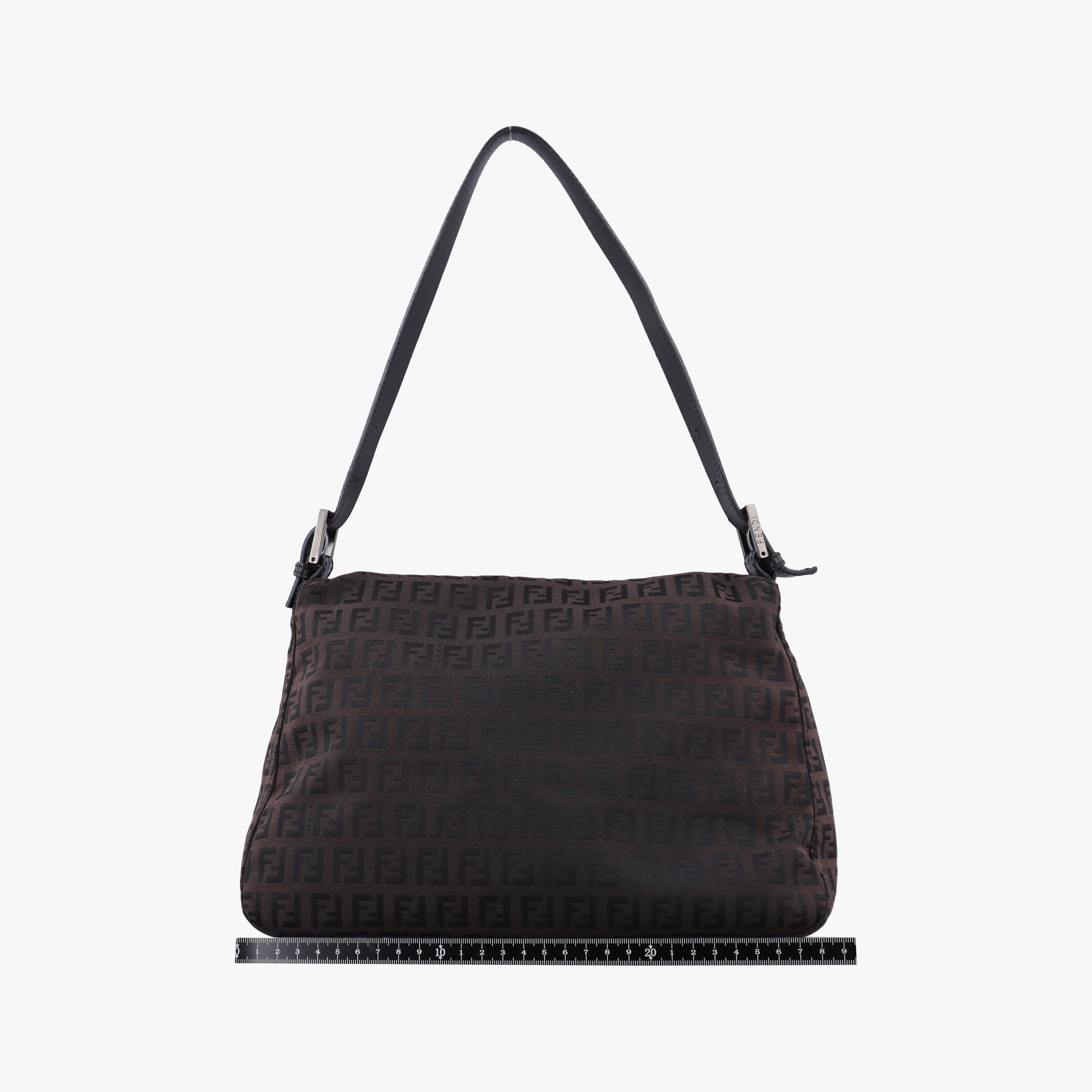 Secondhand Fendi Baguette Zucchino Brown canvas 8BR001 shoulderbag | stylenewstar