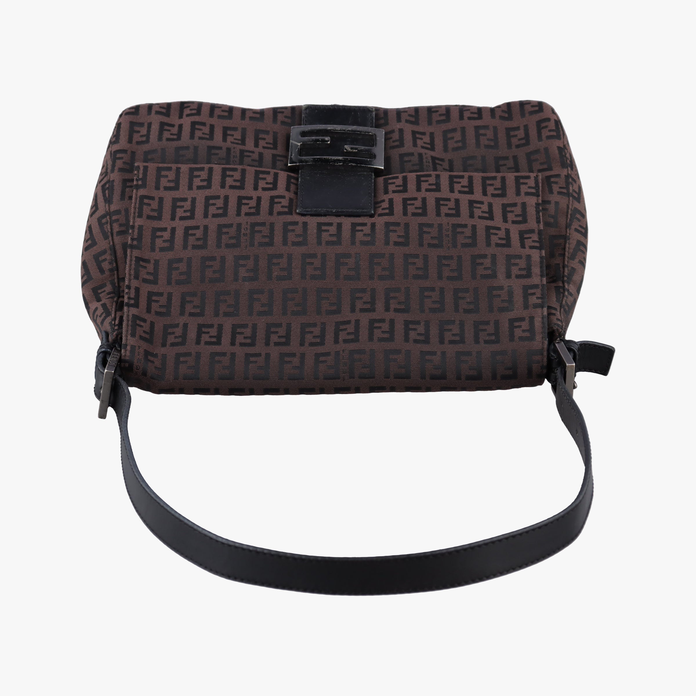 Secondhand Fendi Baguette Zucchino Brown canvas 8BR001 shoulderbag | stylenewstar
