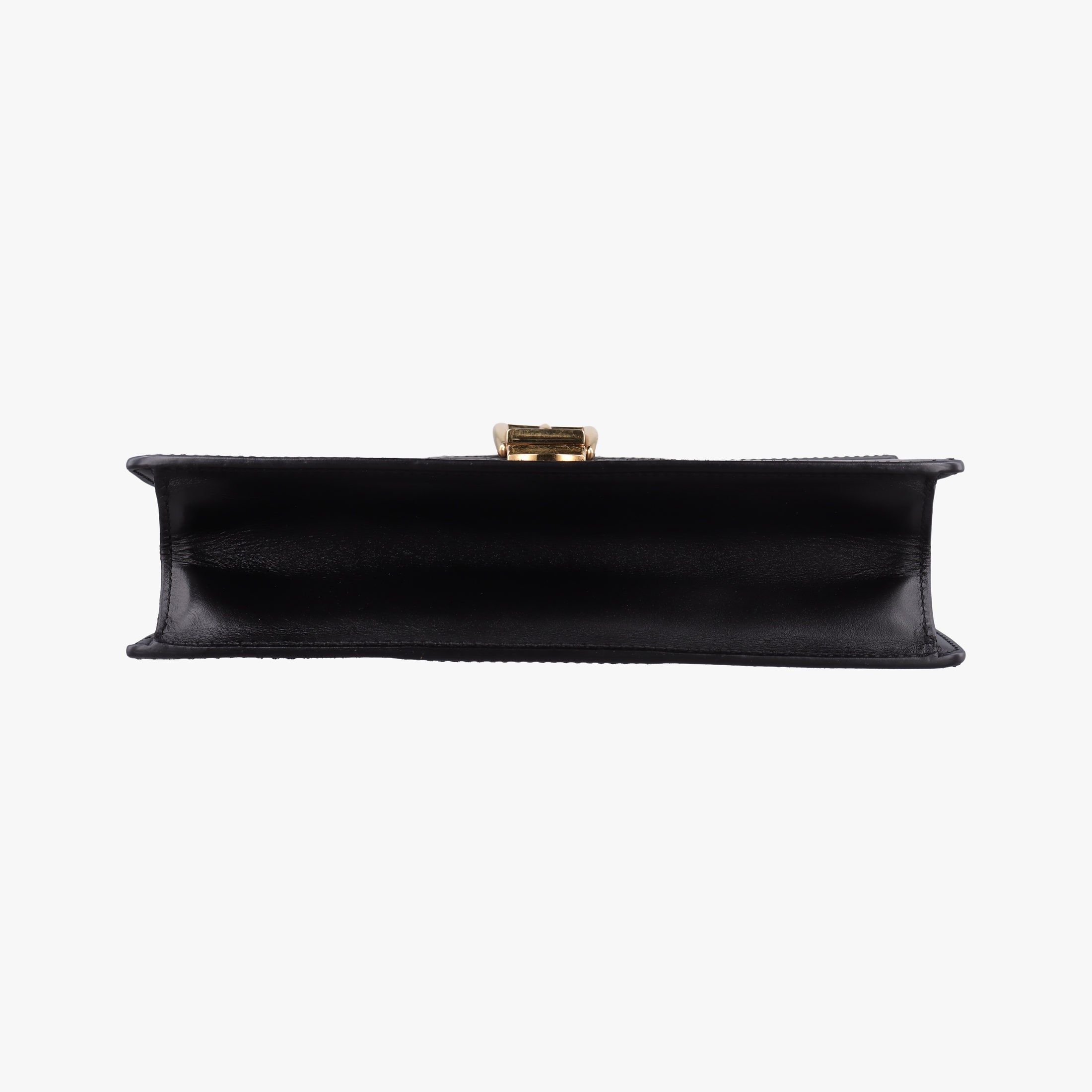 Pre-owned Gucci Sylvie Black×green×red Leather 421882 shoulderbag | stylenewstar