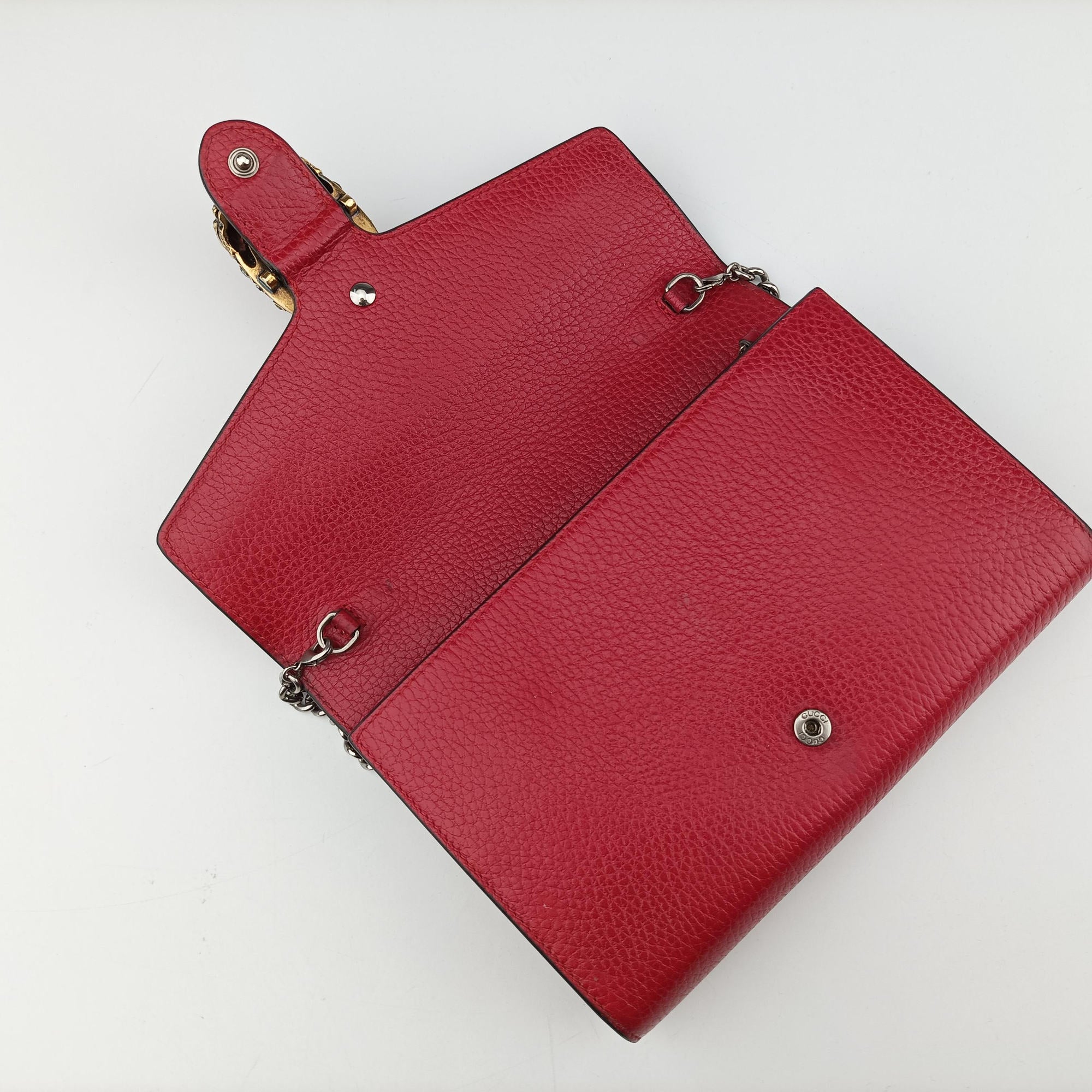 Secondhand Gucci Dionysus Red Leather 401231 shoulderbag | stylenewstar