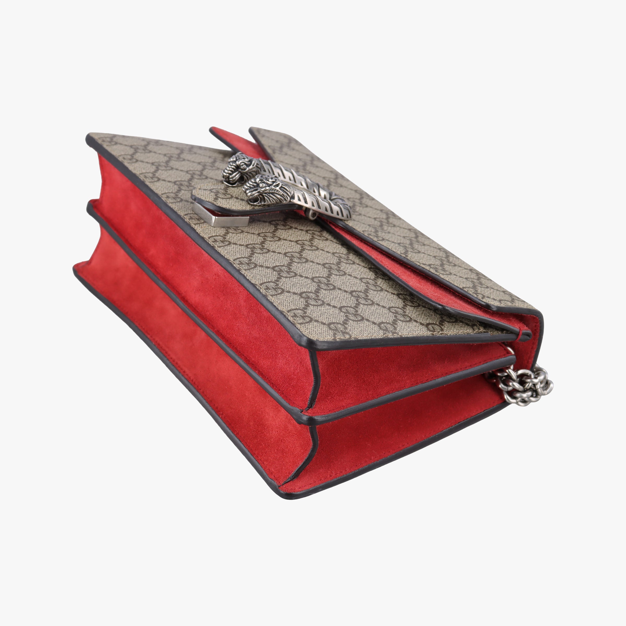 Pre-owned Gucci Dionysus beige×red PVC coated canvas × suede 400249 shoulderbag | stylenewstar